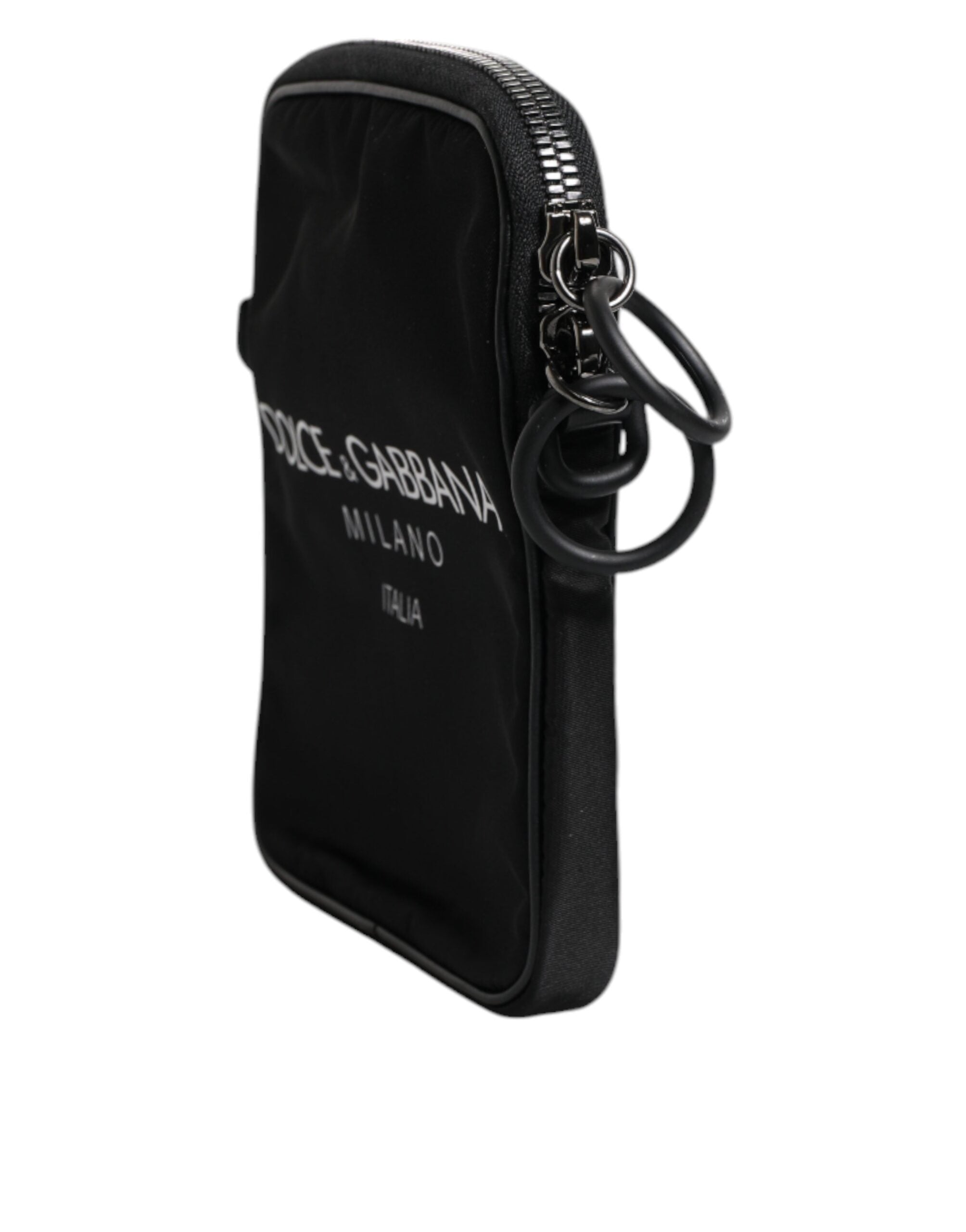 Dolce & Gabbana Black Logo Print Scuba Crossbody Shoulder Men's Bag (Pre-Owned)