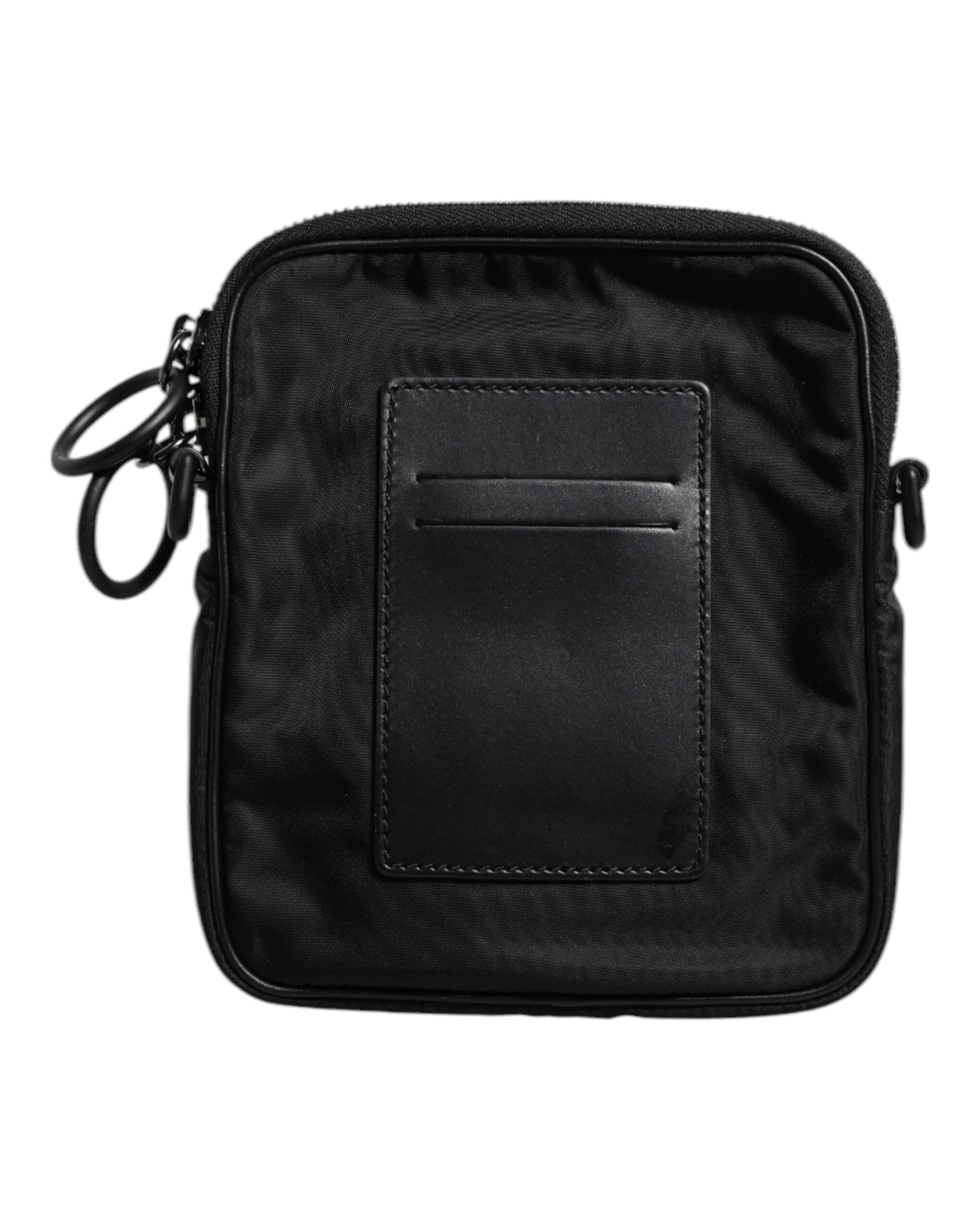 Dolce & Gabbana Black Logo Print Scuba Crossbody Shoulder Men's Bag (Pre-Owned)