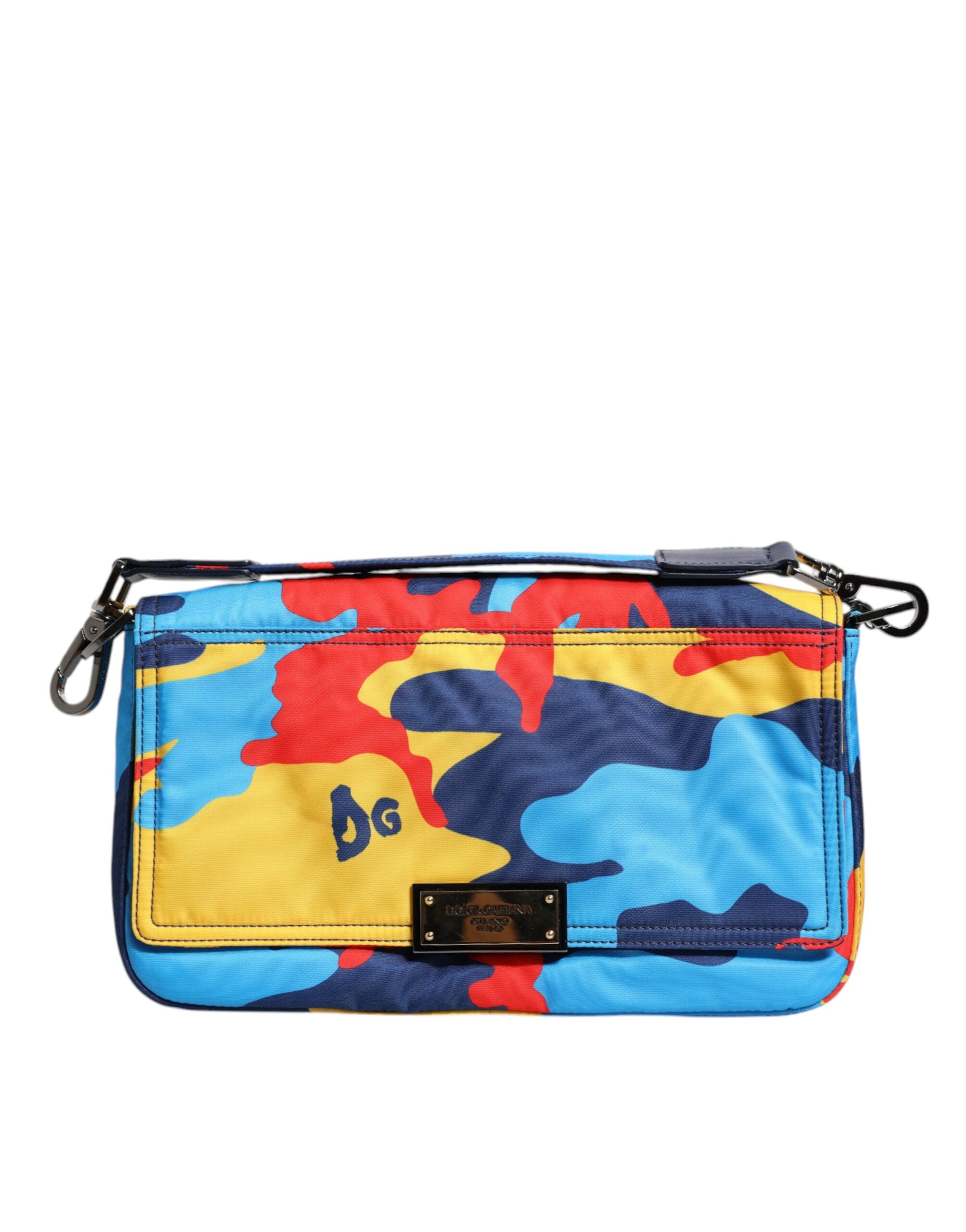 Dolce & Gabbana Multicolor Camouflage Nylon Crossbody Men's Bag