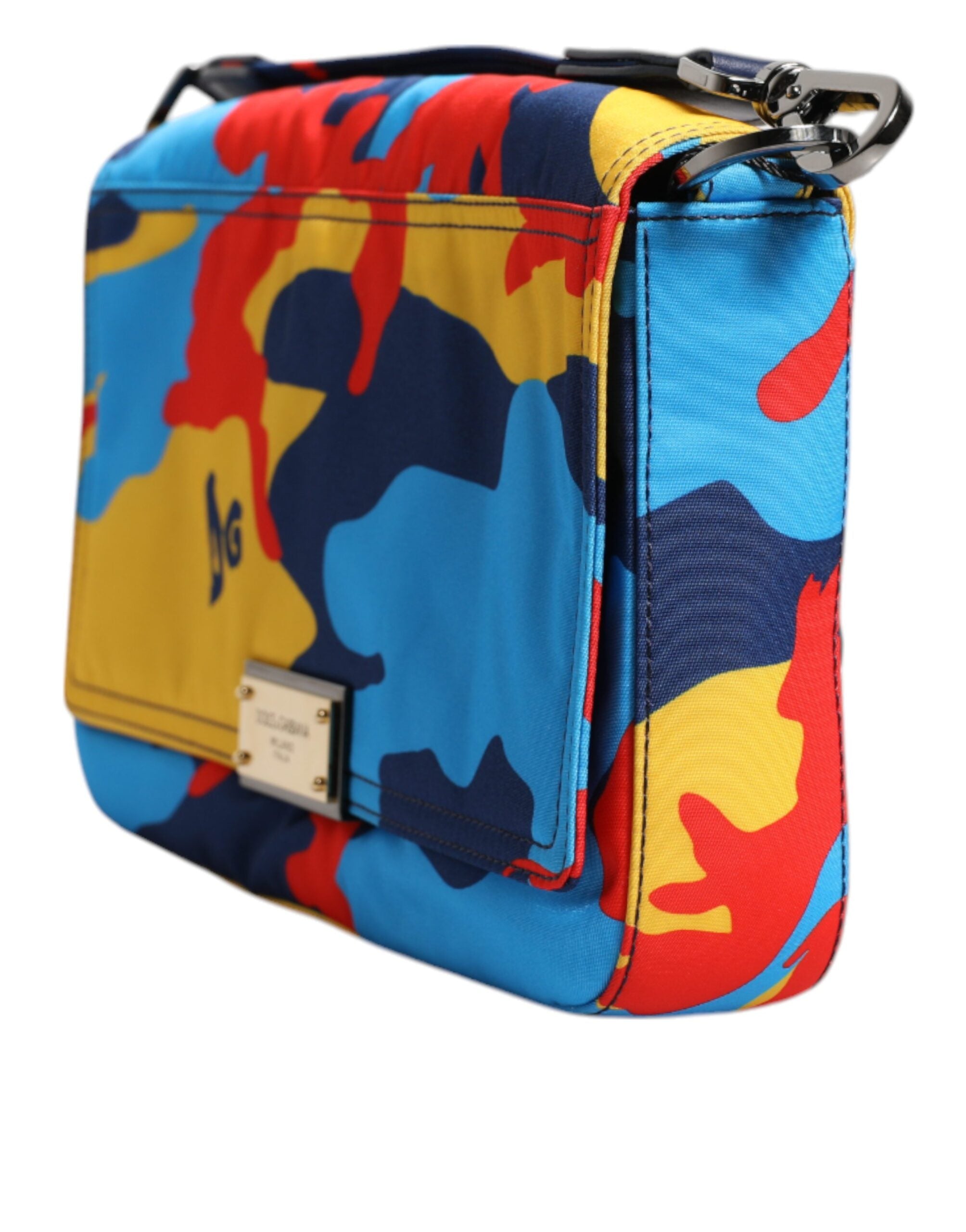 Dolce & Gabbana Multicolor Camouflage Nylon Crossbody Men's Bag