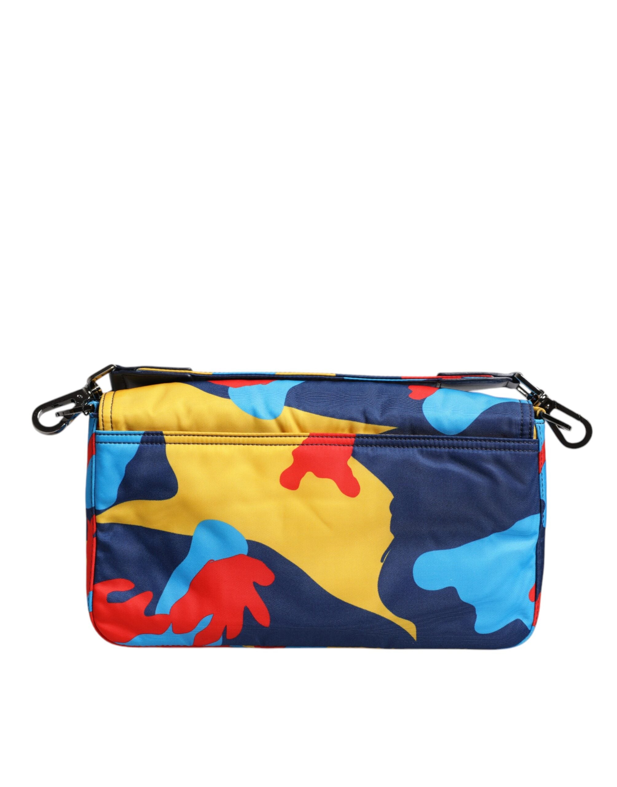 Dolce & Gabbana Multicolor Camouflage Nylon Crossbody Men's Bag