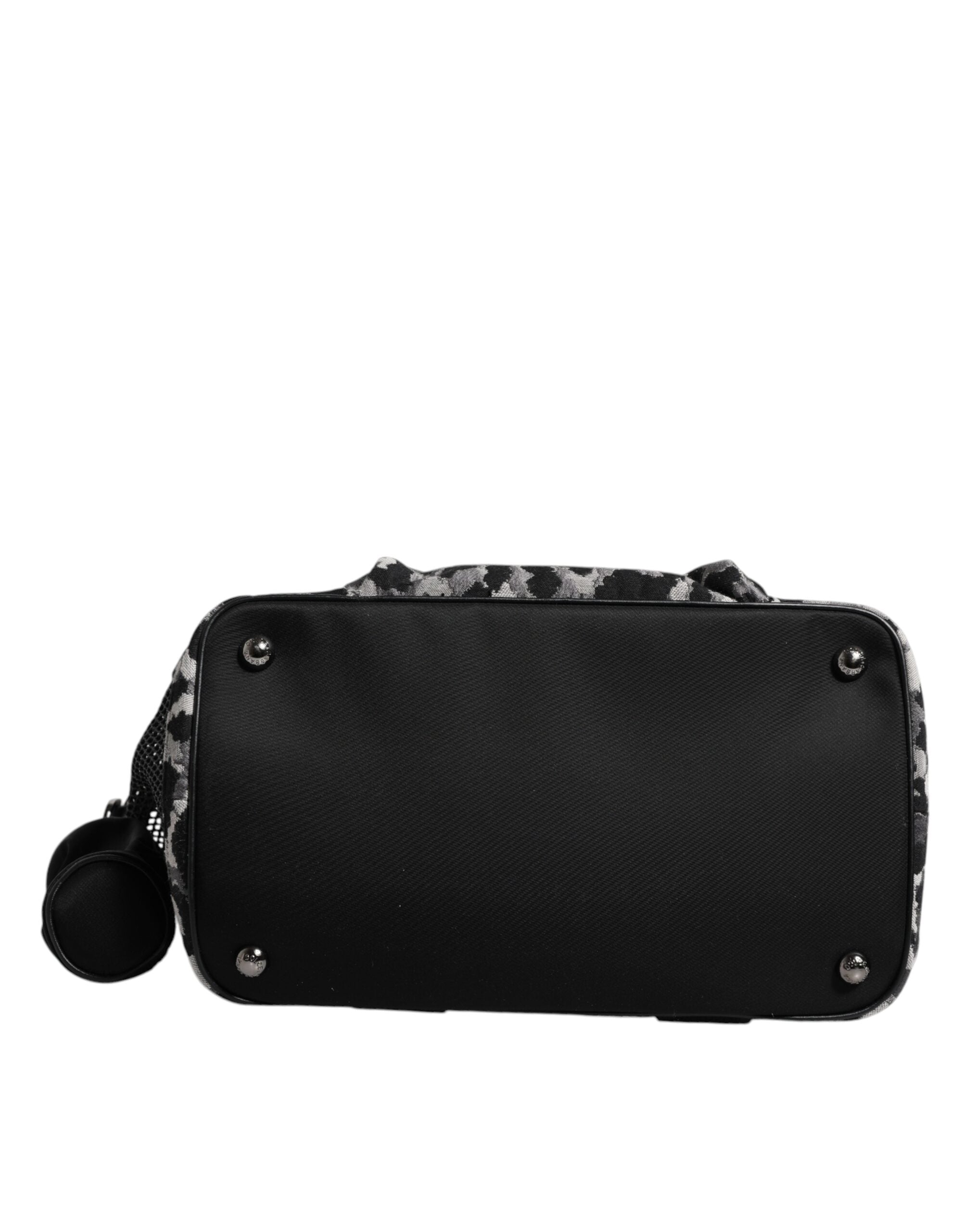 Dolce & Gabbana Multicolor Leopard Print Pet Carry Logo Plaque Women's Bag