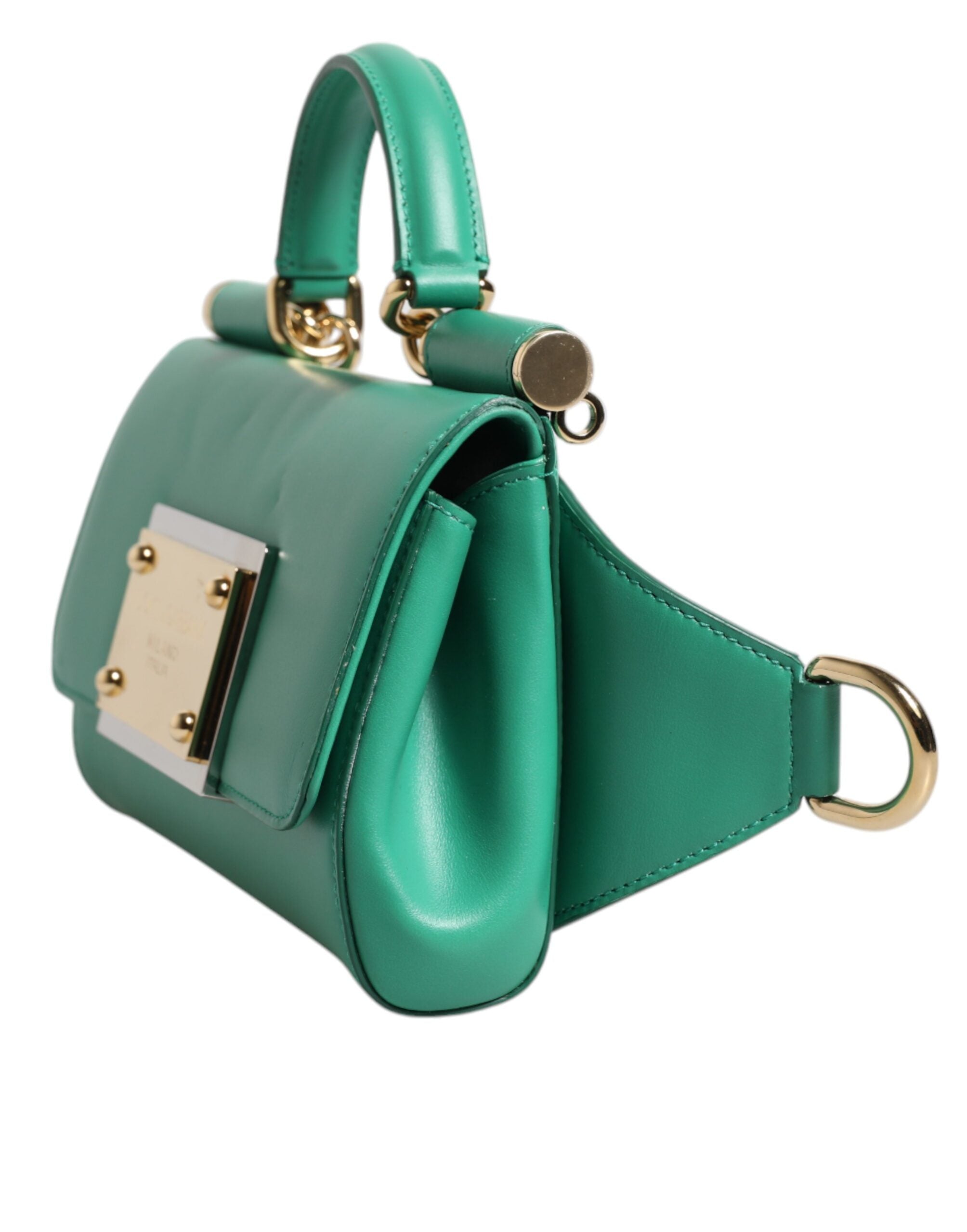 Dolce & Gabbana Emerald Green CalfskinLeather DG Logo Shoulder Women's Bag (Pre-Owned)