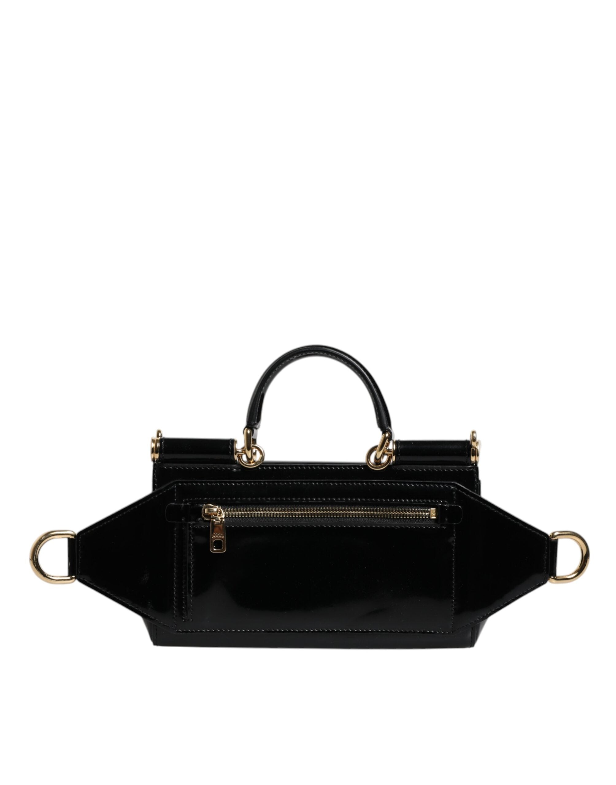 Dolce & Gabbana Black Calfskin Leather DG Logo Shoulder Women's Bag (Pre-Owned)