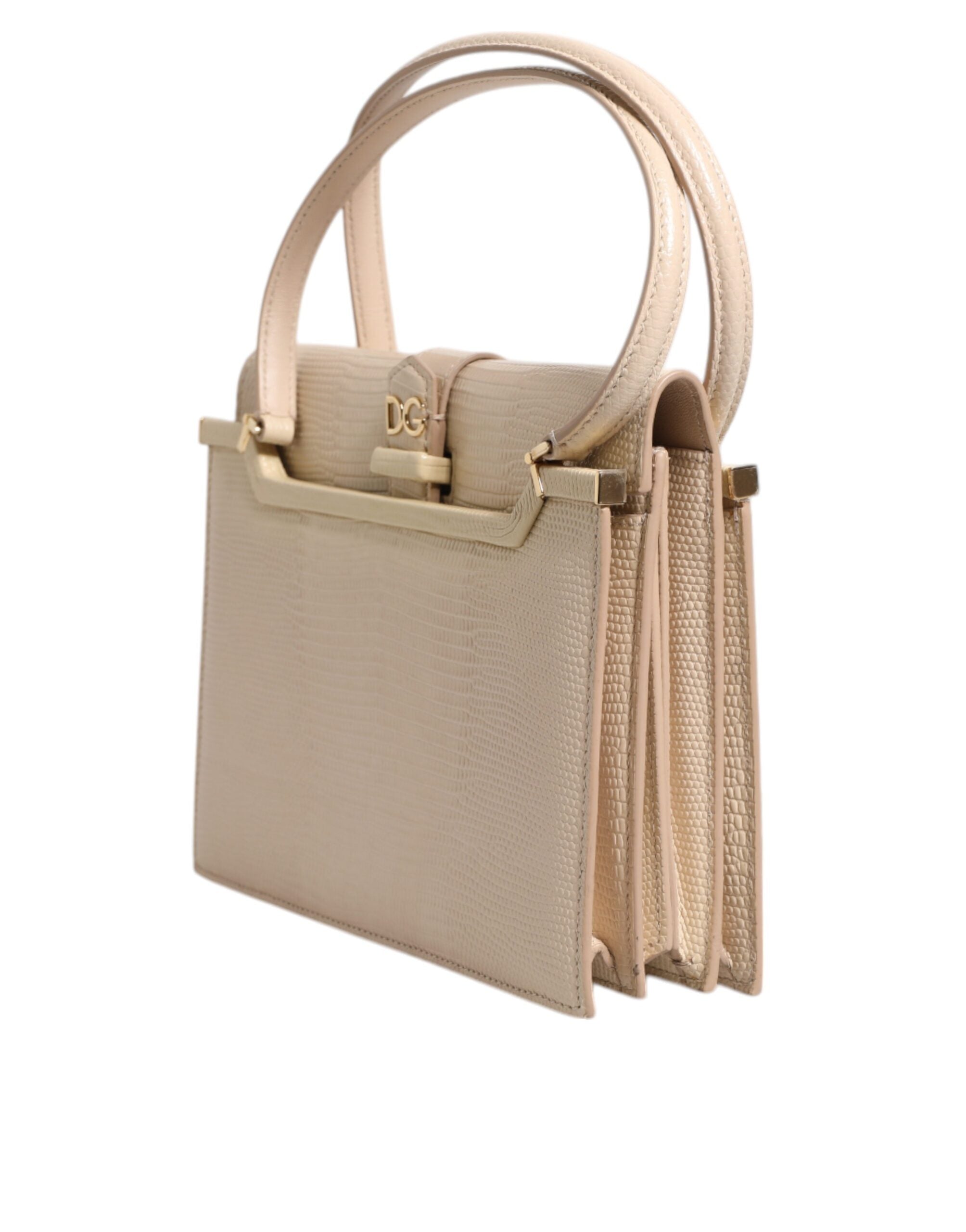 Dolce & Gabbana Beige Leather Ingrid Top Handle Shoulder Women's Bag (Pre-Owned)
