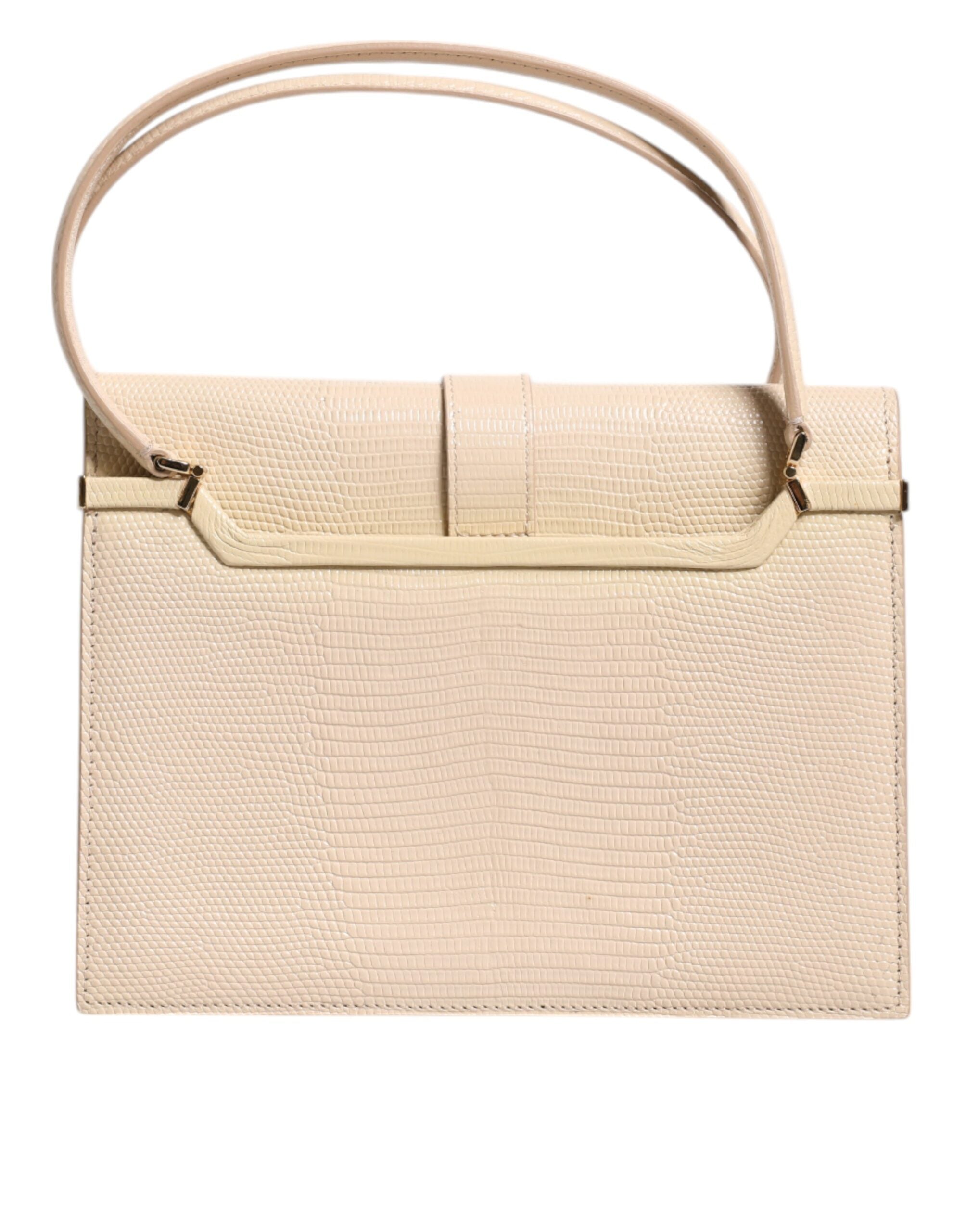 Dolce & Gabbana Beige Leather Ingrid Top Handle Shoulder Women's Bag (Pre-Owned)