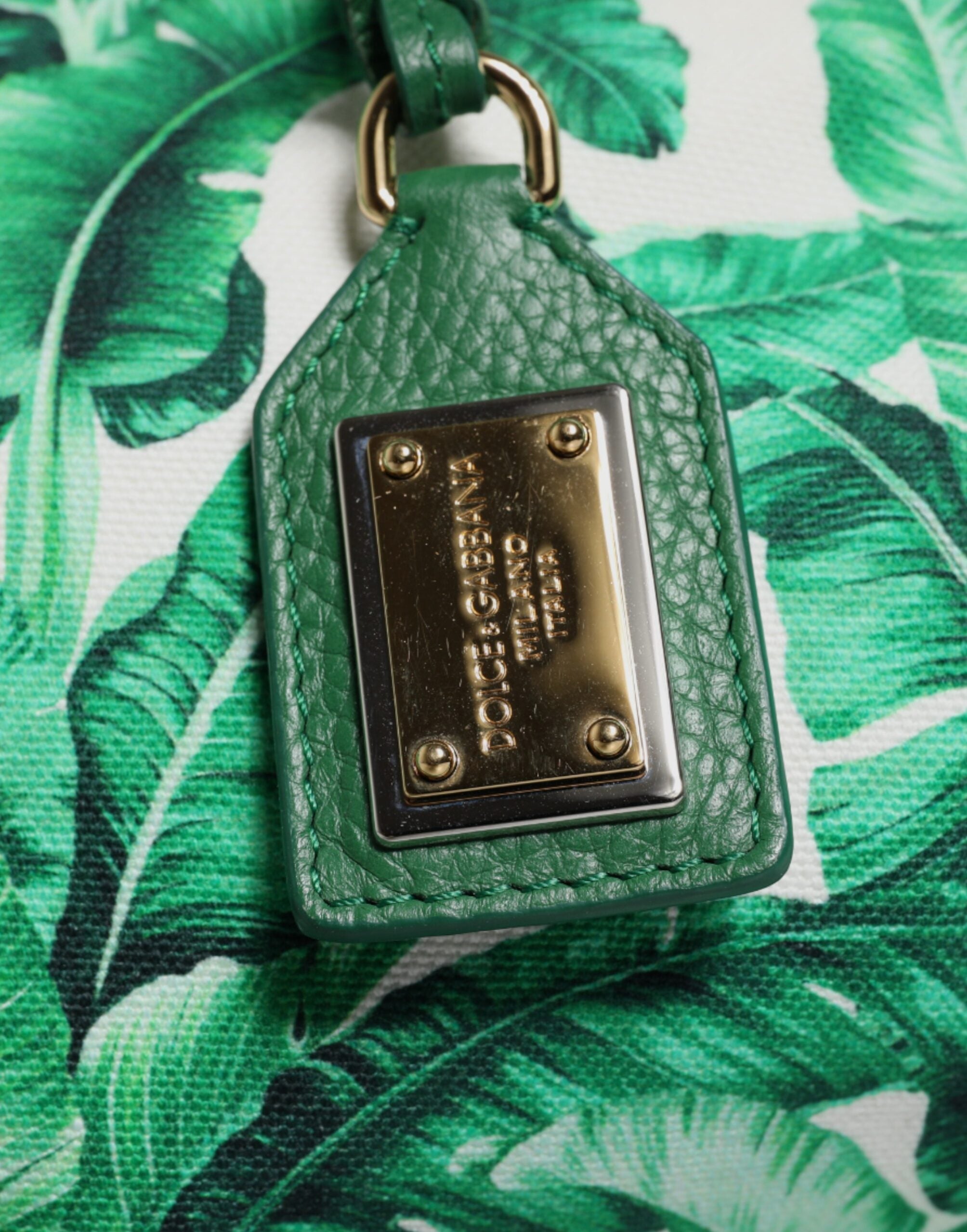 Dolce & Gabbana Green Canvas Botanical Garden Women Tote Women's Bag