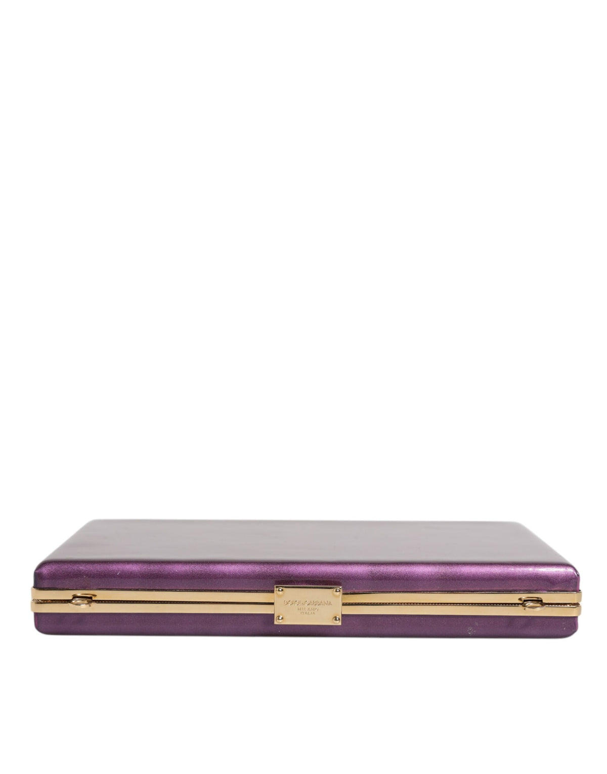Dolce & Gabbana Purple Leather Clutch Evening Crossbody Women's Bag (Pre-Owned)