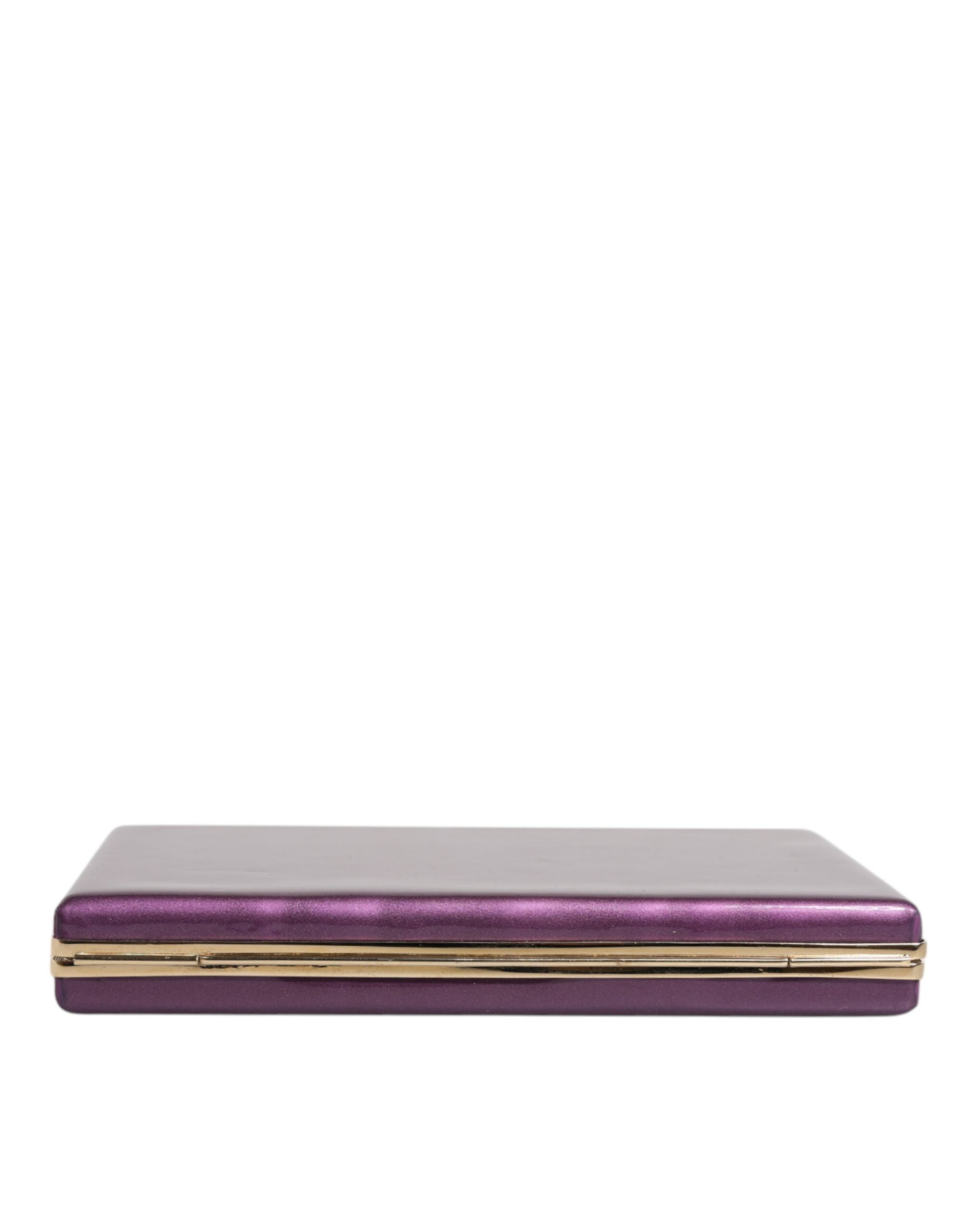 Dolce & Gabbana Purple Leather Clutch Evening Crossbody Women's Bag (Pre-Owned)
