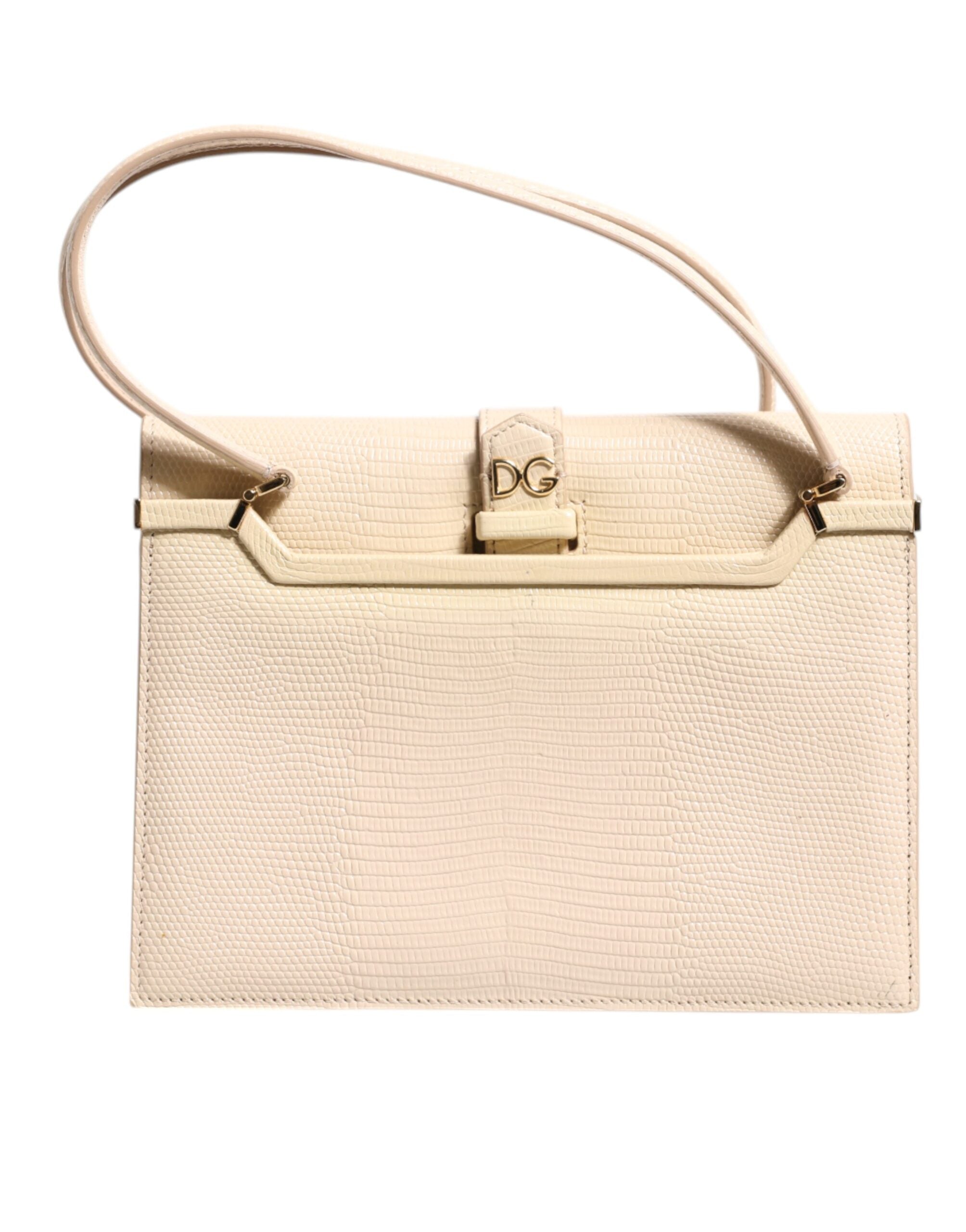 Dolce & Gabbana Beige Leather Ingrid Top Handle Shoulder Women's Bag (Pre-Owned)
