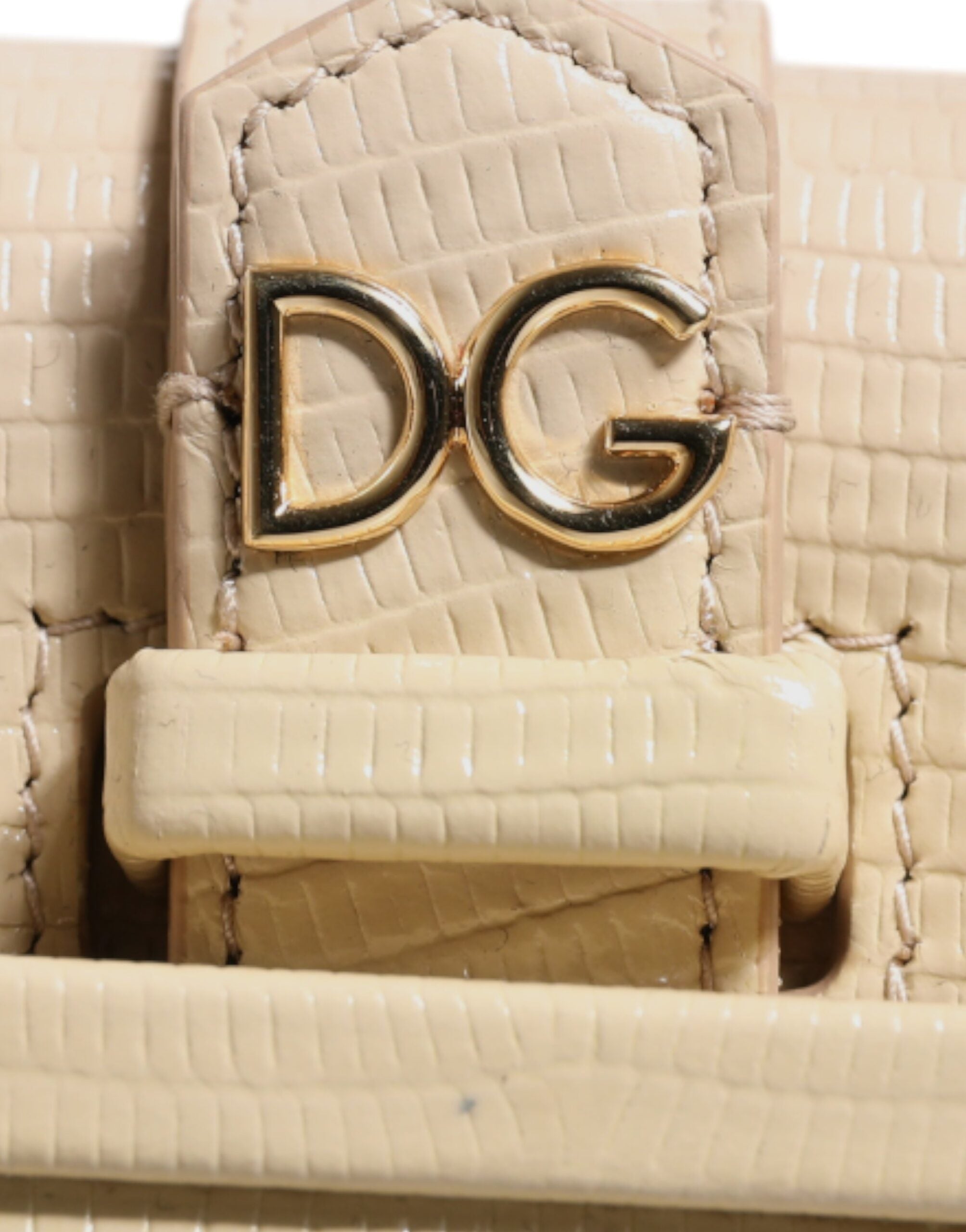 Dolce & Gabbana Beige Leather Ingrid Top Handle Shoulder Women's Bag (Pre-Owned)