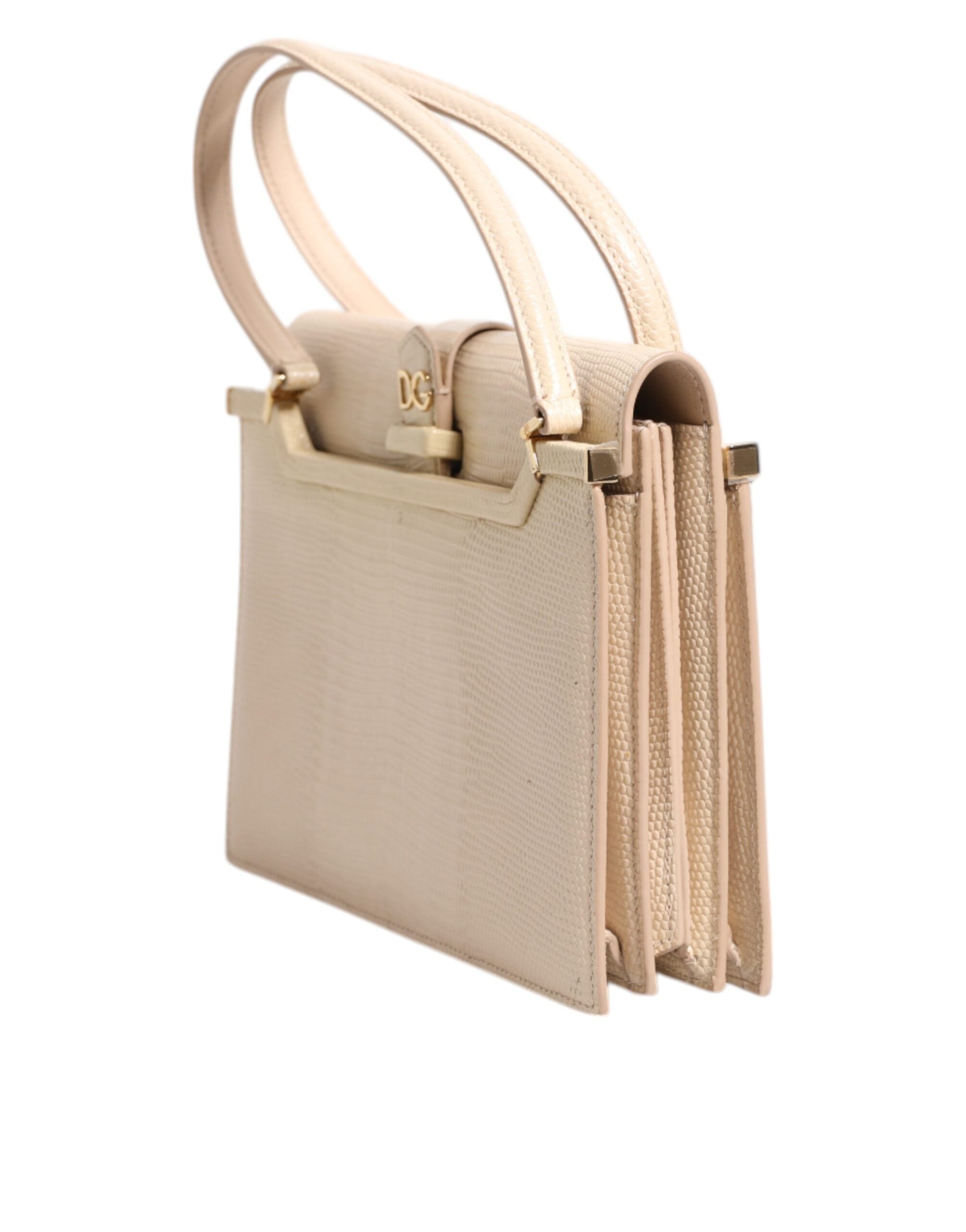 Dolce & Gabbana Beige Leather Ingrid Top Handle Shoulder Women's Bag (Pre-Owned)