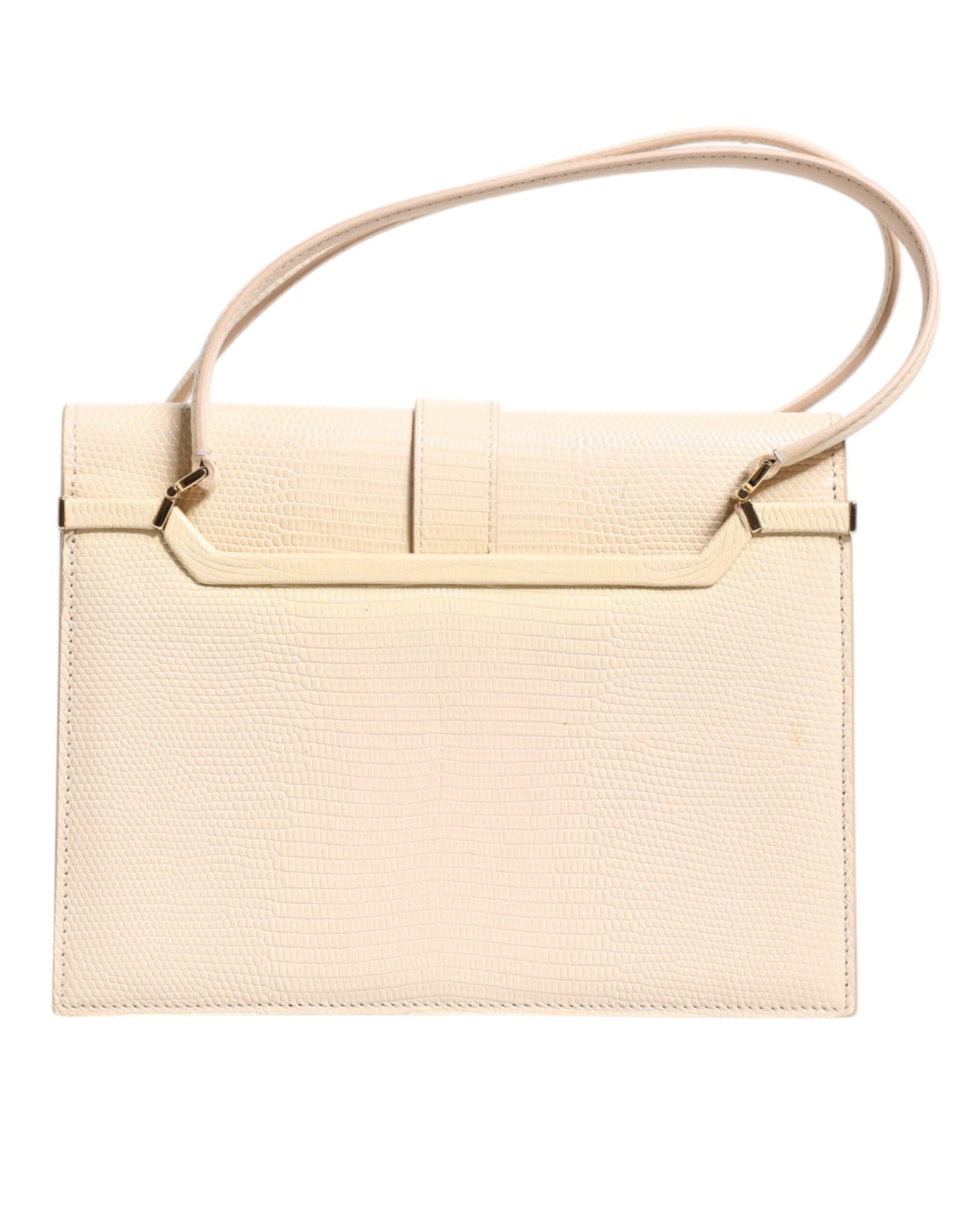 Dolce & Gabbana Beige Leather Ingrid Top Handle Shoulder Women's Bag (Pre-Owned)