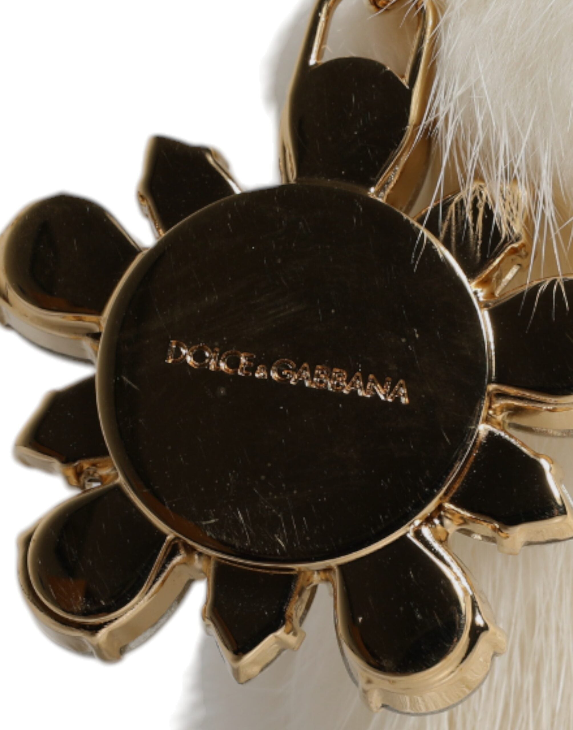 Dolce & Gabbana White Fur HandWomen's Clutch Purse Pouch Women's Bag