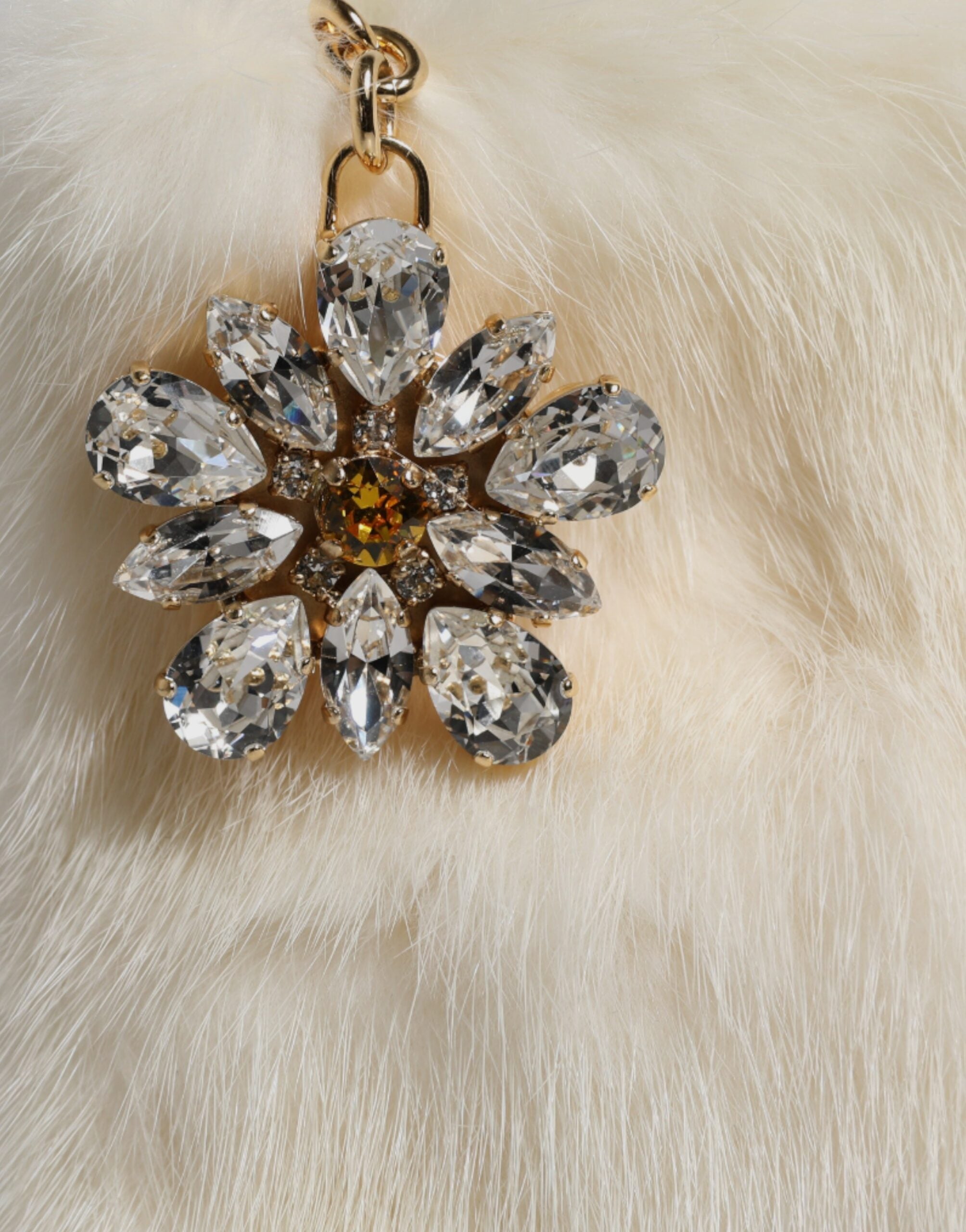 Dolce & Gabbana White Fur HandWomen's Clutch Purse Pouch Women's Bag