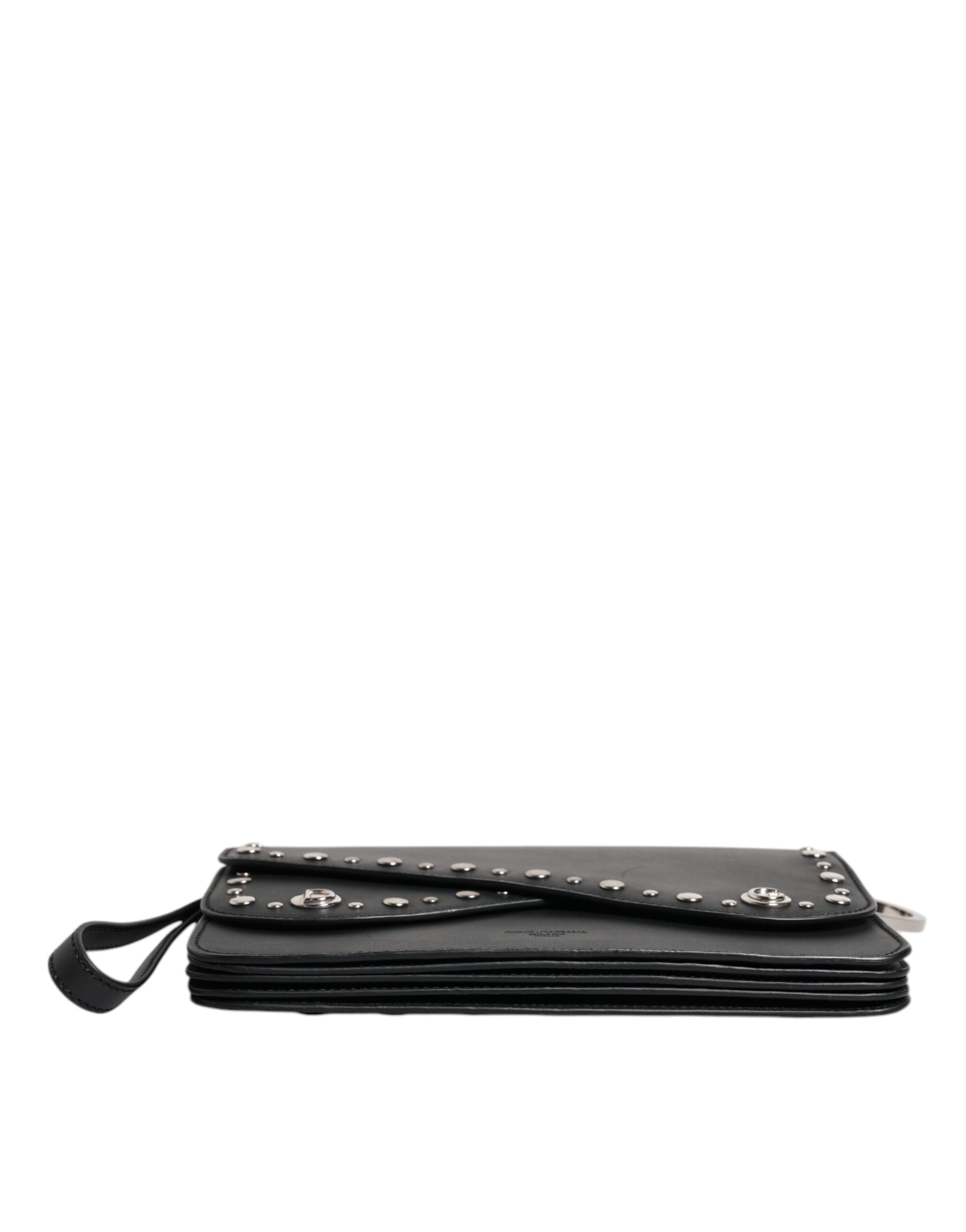 Dolce & Gabbana Black Small Leather Studded Shoulder Crossbody Women's Bag (Pre-Owned)