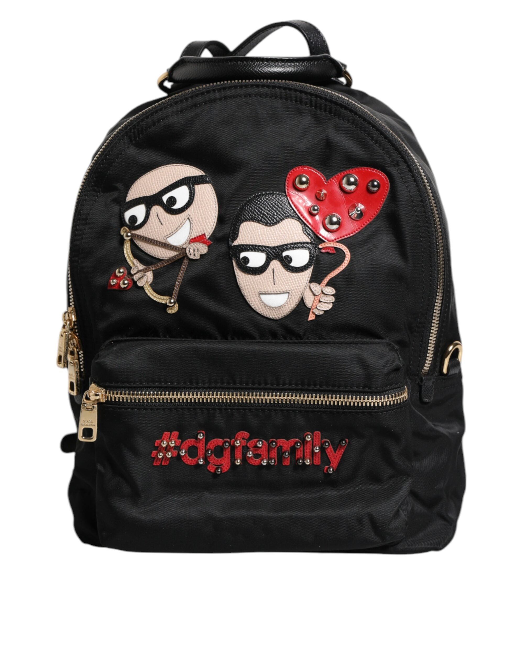 Dolce & Gabbana Black Nylon #DGFAMILY VULCANO Embellished Backpack Women's Bag (Pre-Owned)