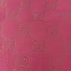 Gucci Bright Pink Metallic Gold Guccissima Wool Blend Scarf