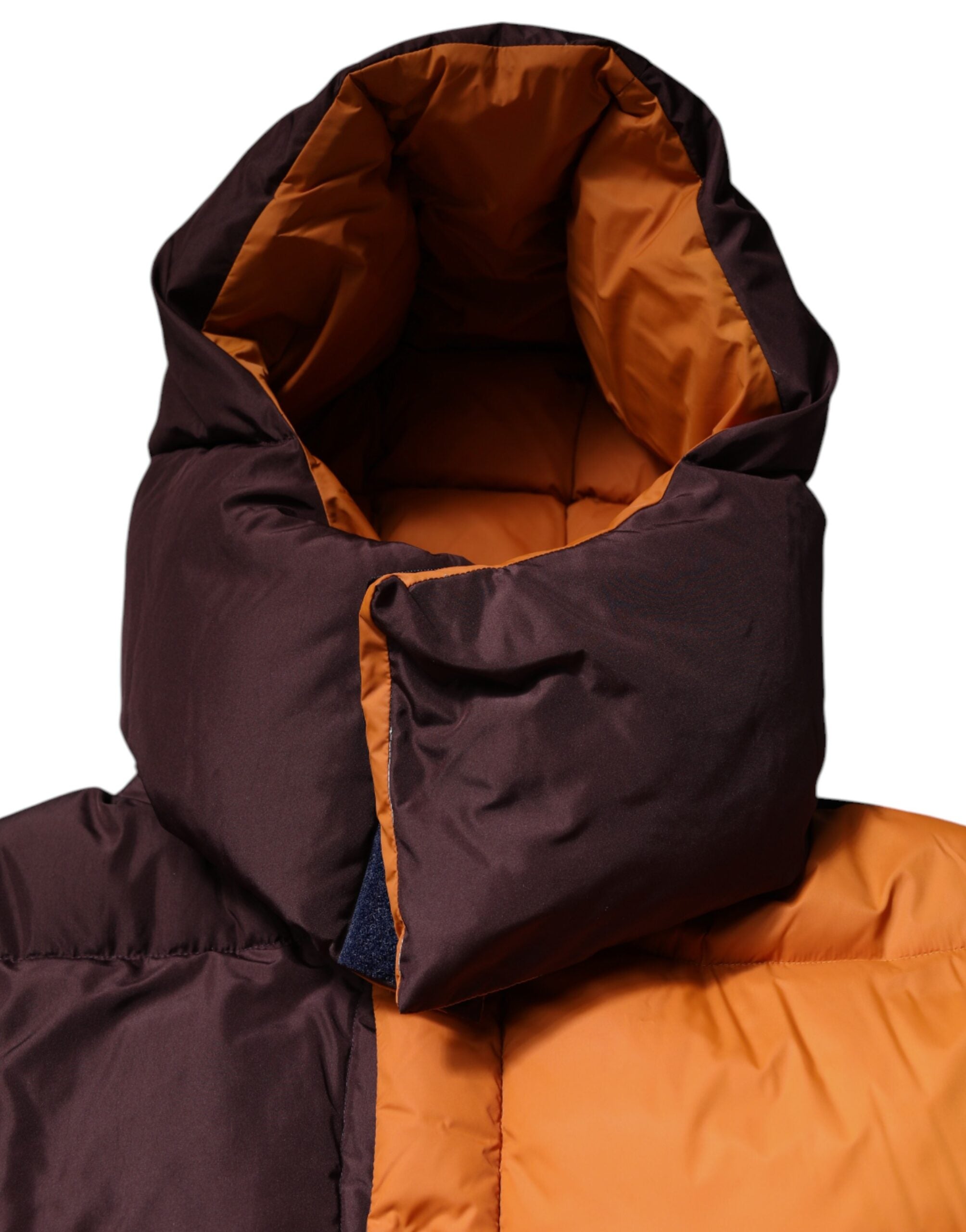 Dolce & Gabbana Multicolor Quilted Hooded Puffer Men's Jacket (Pre-Owned)