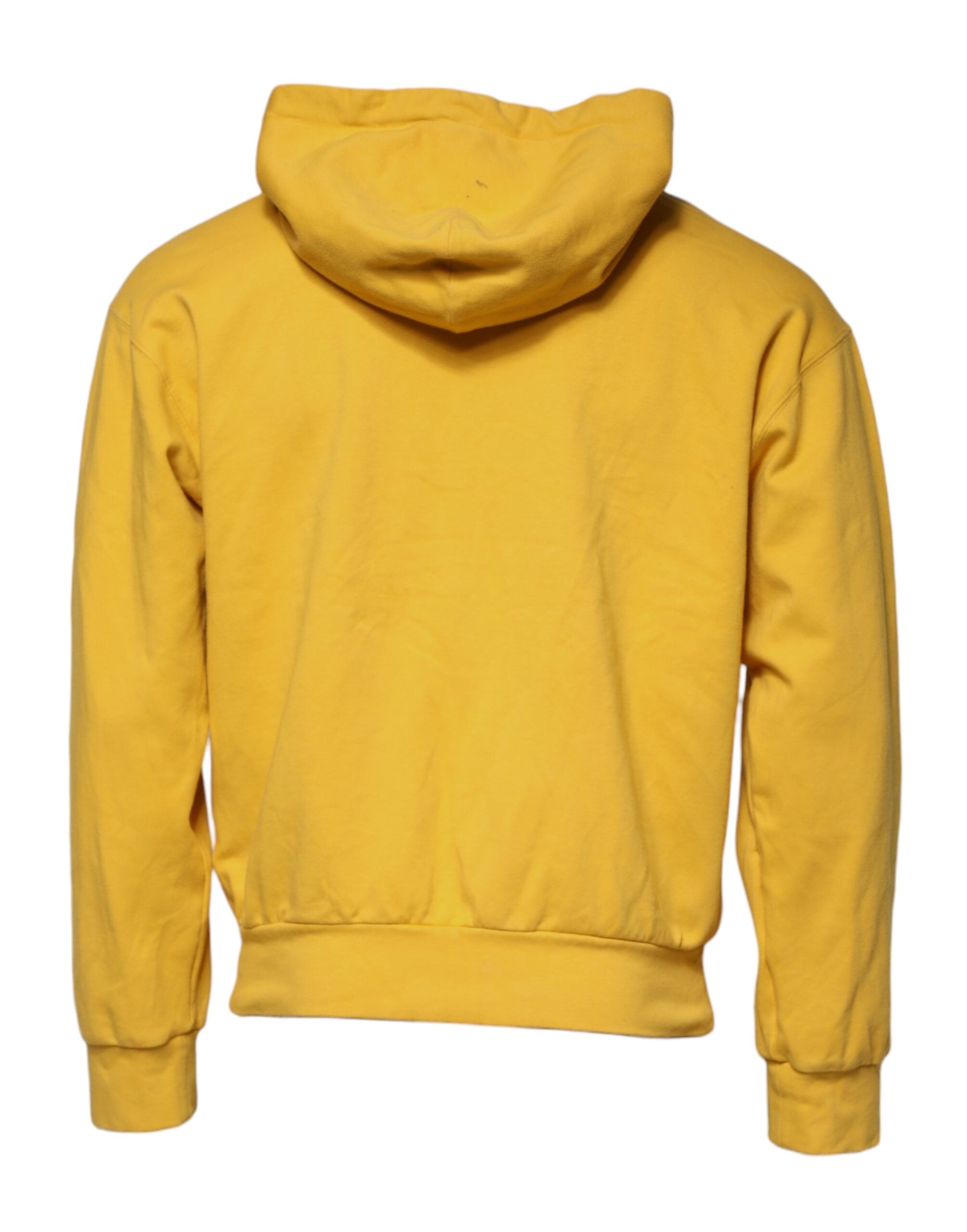 Dolce & Gabbana Yellow Logo Full Zip Hooded Sweatshirt Men's Sweater (Pre-Owned)