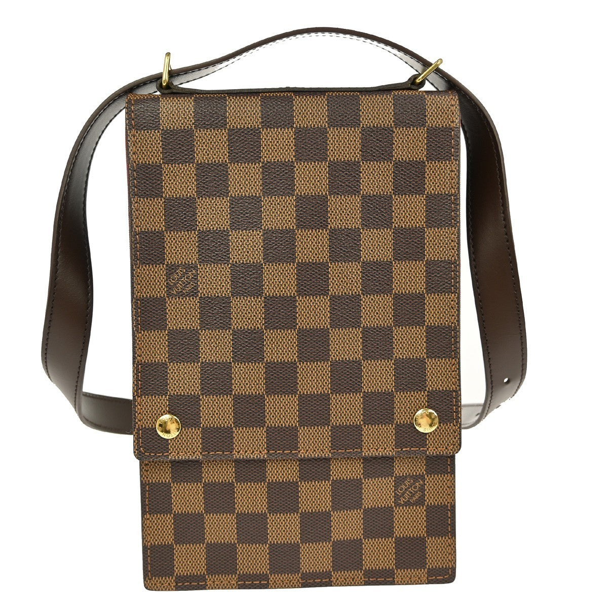 Louis Vuitton Portobello Messenger Damier Ebene Brown Canvas Shoulder Bag Bag (Pre-Owned)