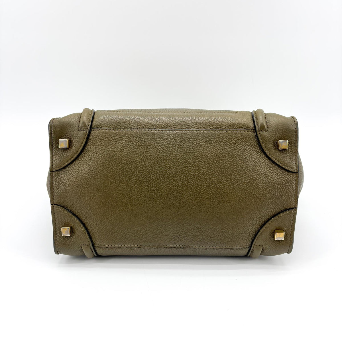 Celine Luggage Smooth Leather Khaki Leather Handbag (Pre-Owned)