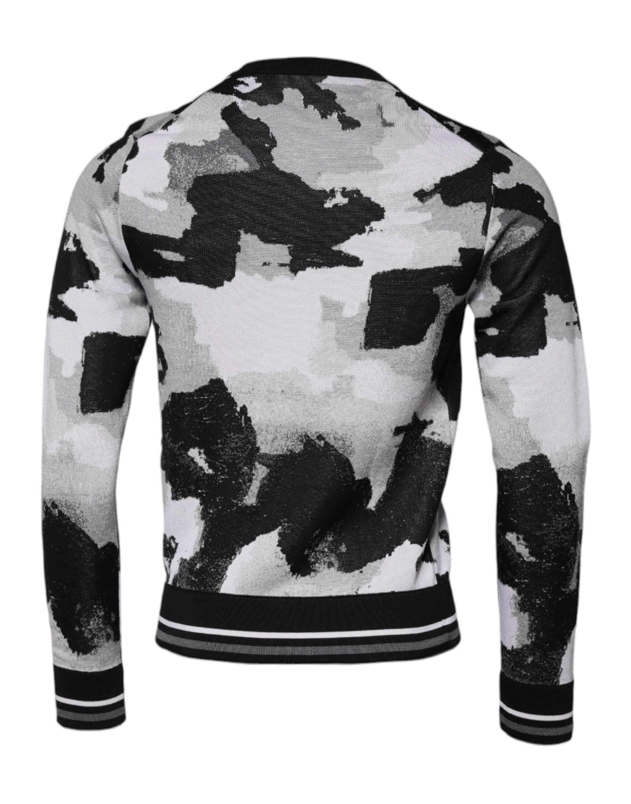 Dolce & Gabbana Multicolor Camouflage Crew Neck Men Pullover Men's Sweater