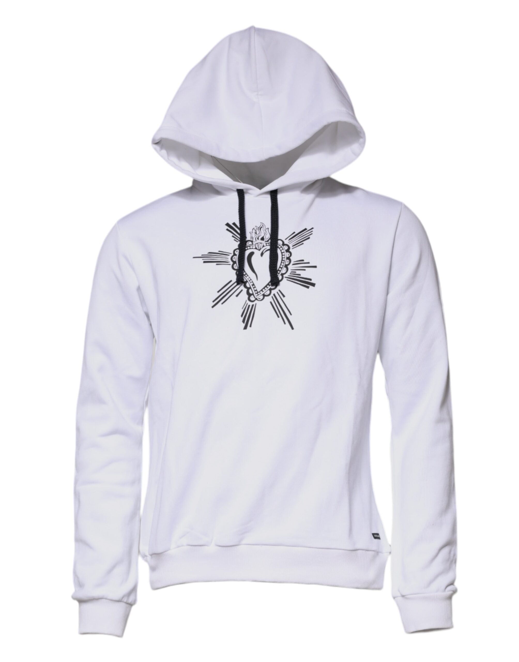 Dolce & Gabbana White Sacred Heart Hooded Sweatshirt Men's Sweater (Pre-Owned)