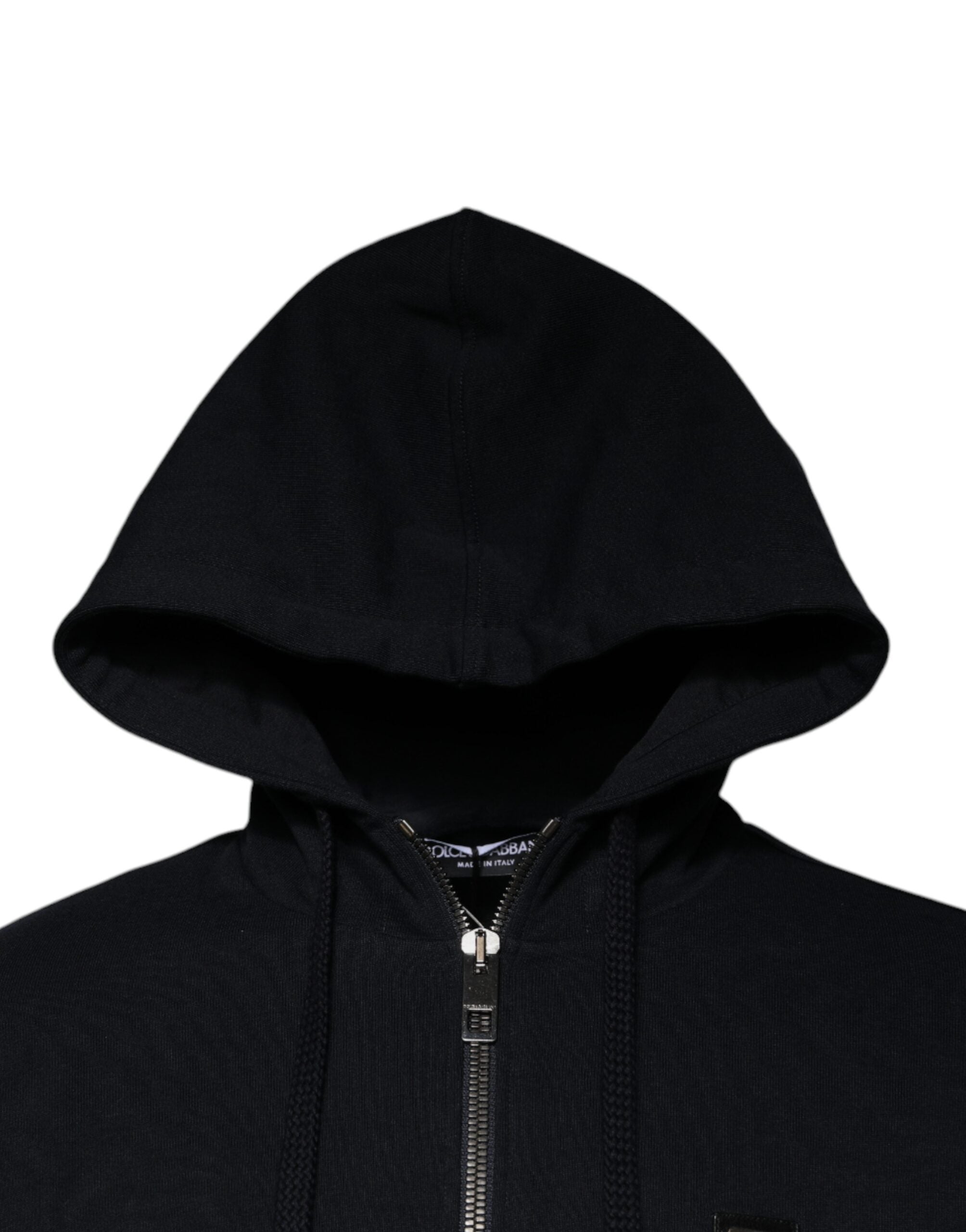 Dolce & Gabbana Black Logo Full Zip Hooded Sweatshirt Men's Sweater (Pre-Owned)