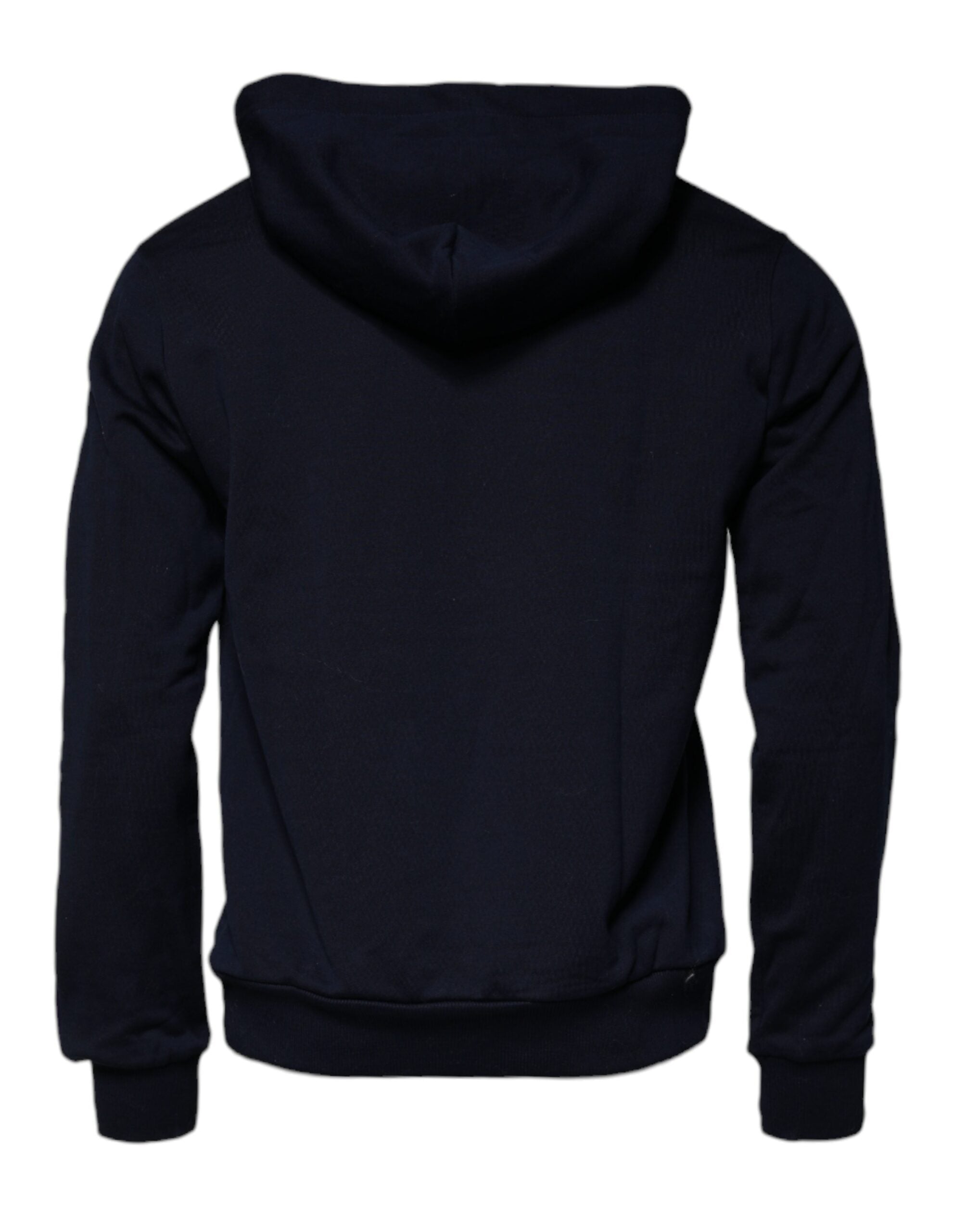 Dolce & Gabbana Blue Crown Cotton Hooded Sweatshirt Men's Sweater (Pre-Owned)