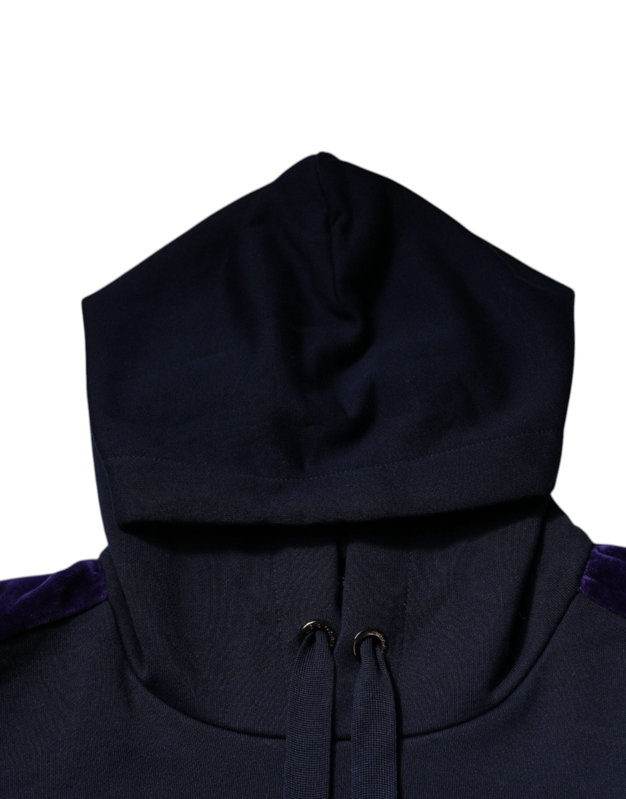 Dolce & Gabbana Blue Crown Cotton Hooded Sweatshirt Men's Sweater (Pre-Owned)