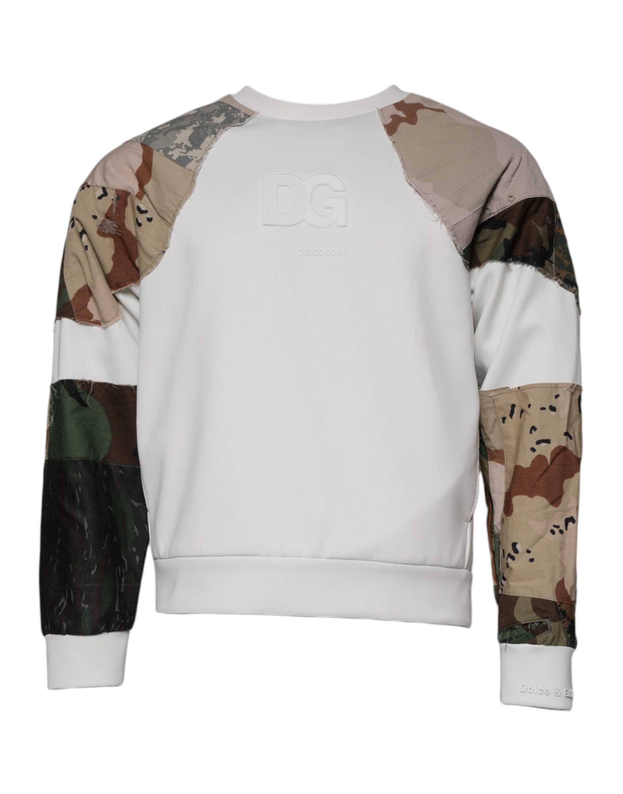 Dolce & Gabbana Multicolor Patchwork Cotton Crew Neck Men's Sweater (Pre-Owned)