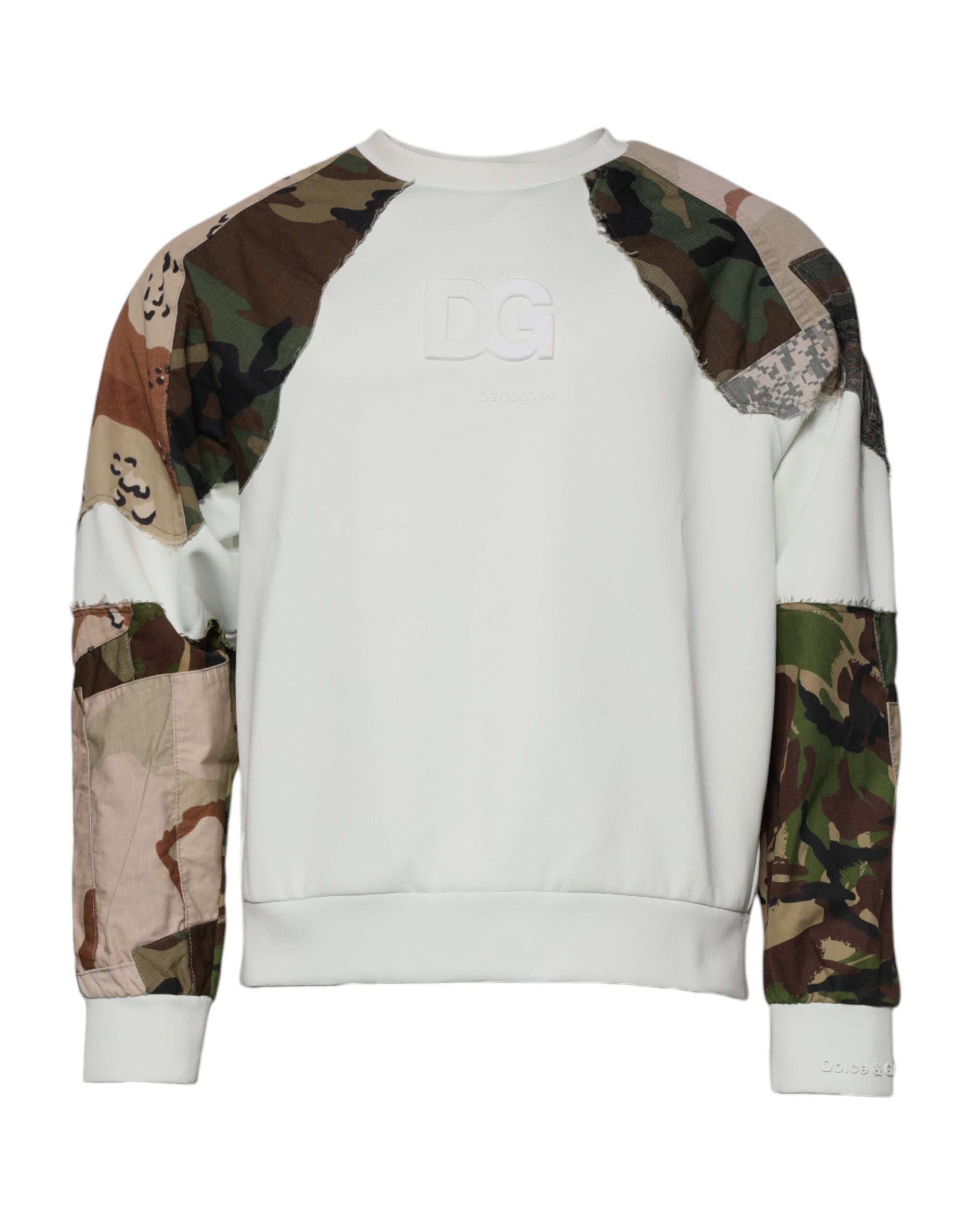 Dolce & Gabbana Multicolor Patchwork Cotton Crew Neck Men's Sweater (Pre-Owned)