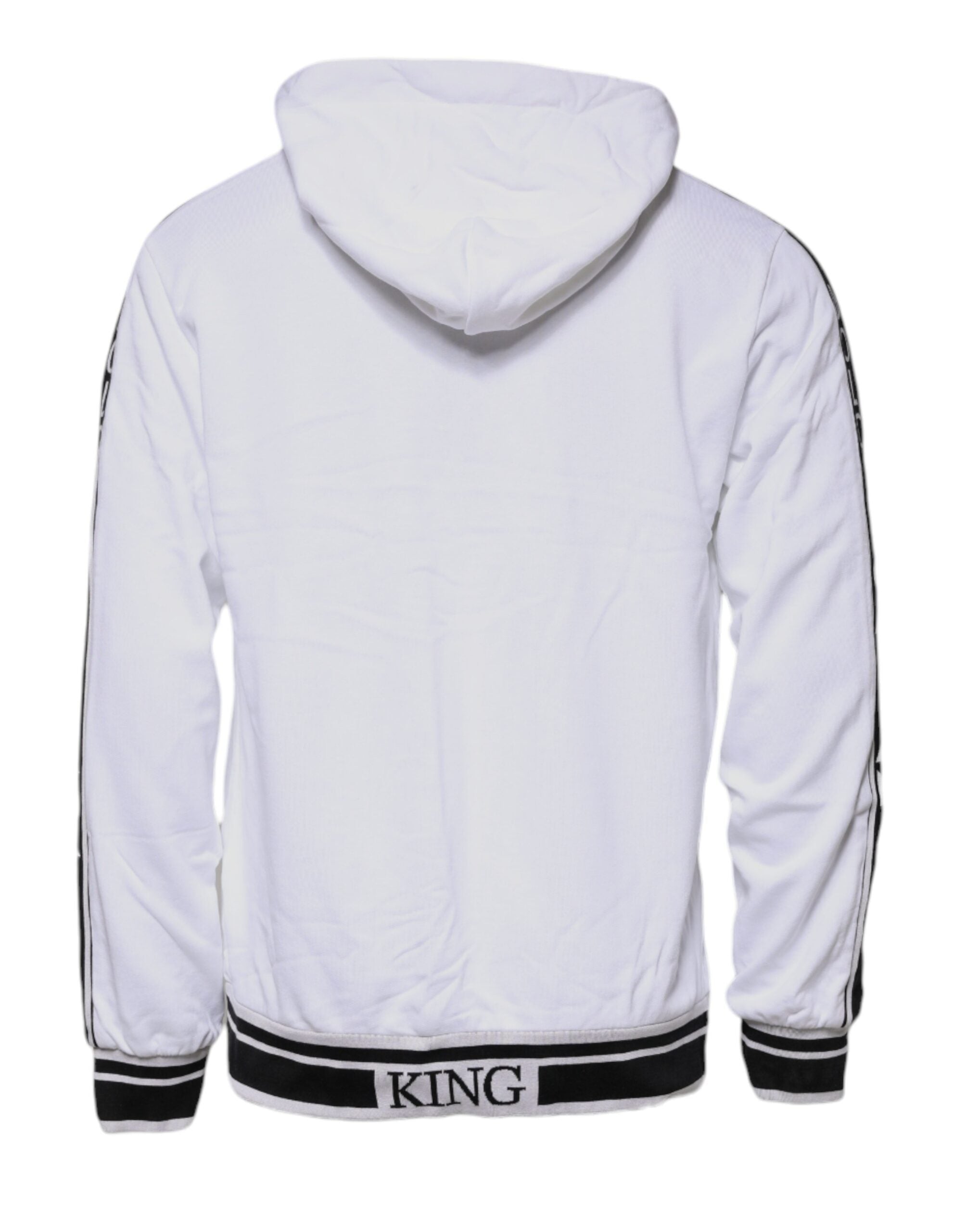 Dolce & Gabbana White Full Zip Hooded Sweatshirt Men's Sweater (Pre-Owned)