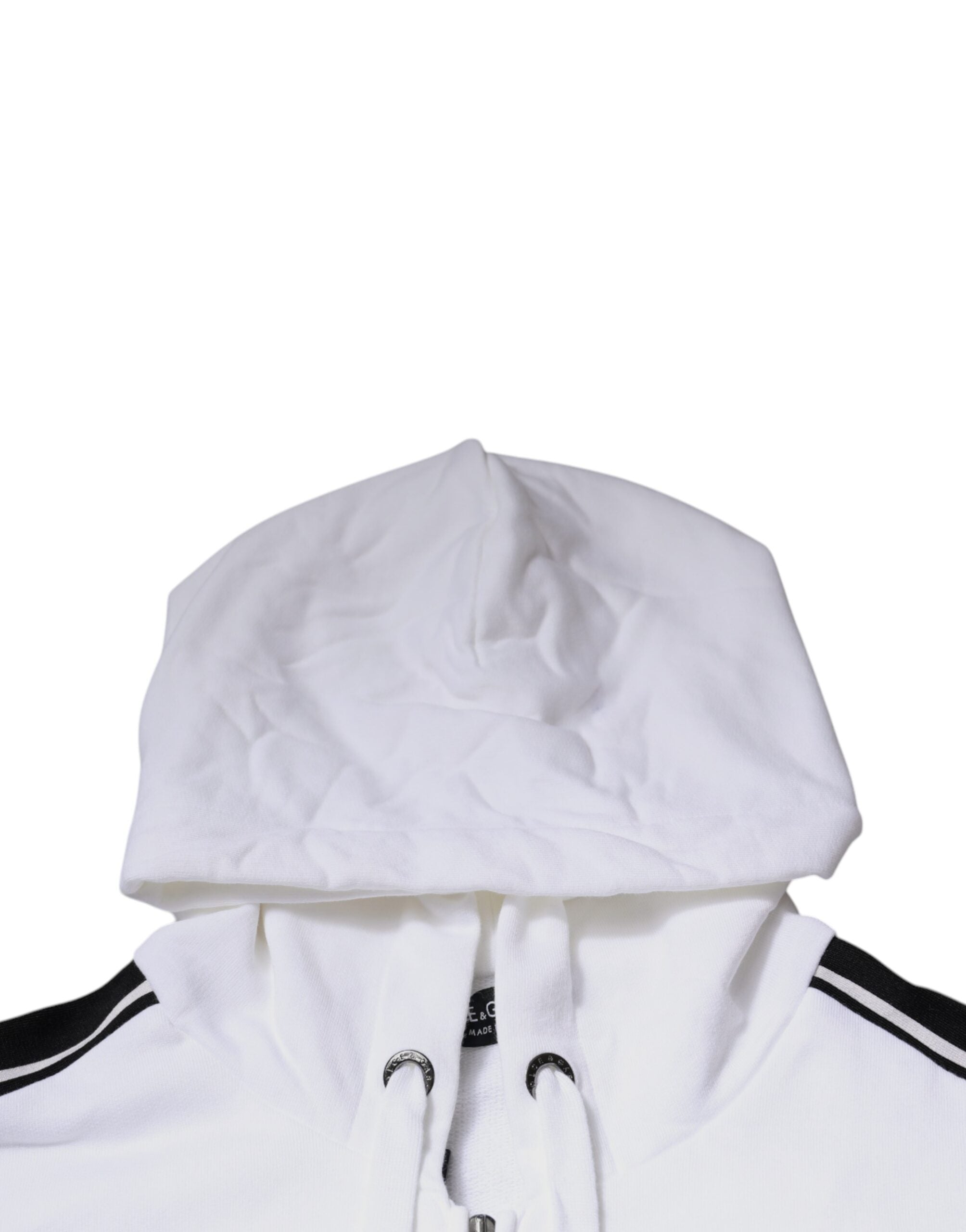 Dolce & Gabbana White Full Zip Hooded Sweatshirt Men's Sweater (Pre-Owned)
