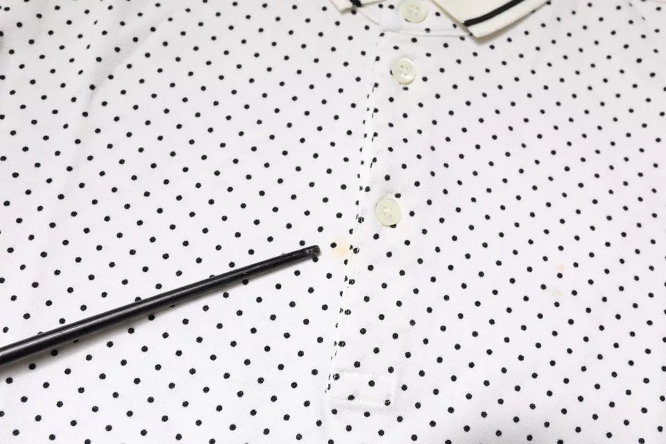 Dolce & Gabbana White Polka Dot Cotton Collared Polo Men's T-shirt (Pre-Owned)