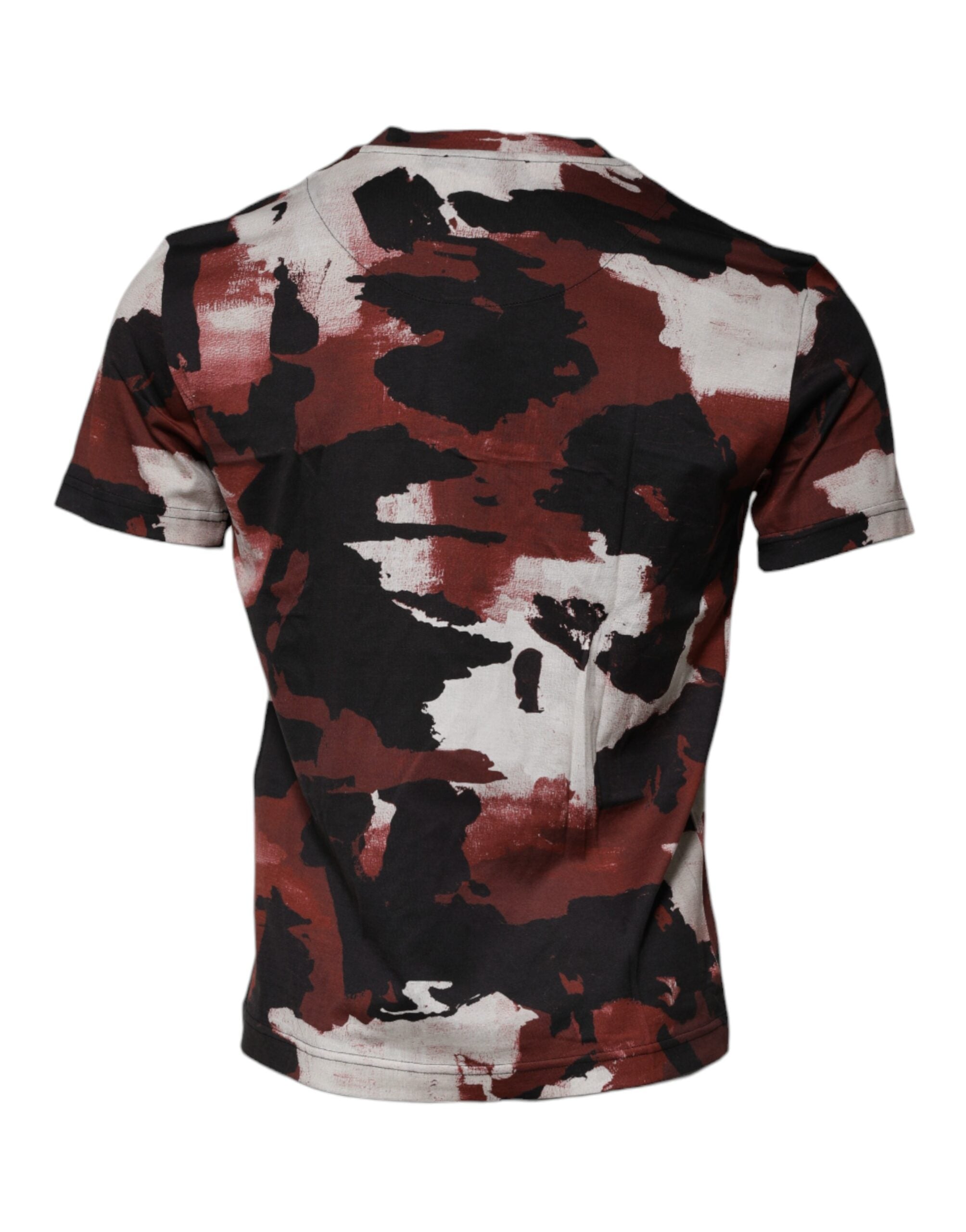 Dolce & Gabbana Multicolor Camouflage Crew Neck Men's T-shirt