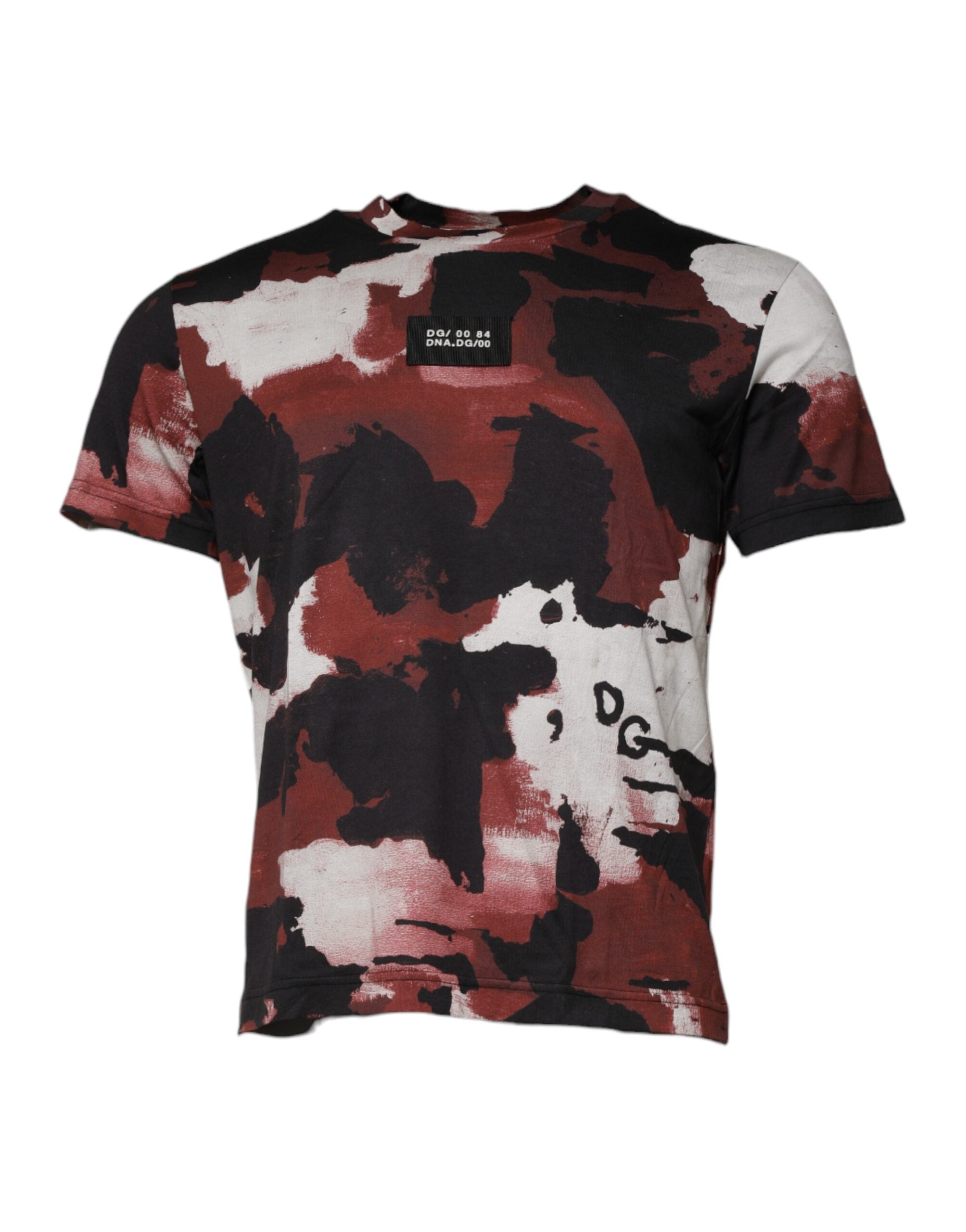 Dolce & Gabbana Multicolor Camouflage Crew Neck Men's T-shirt