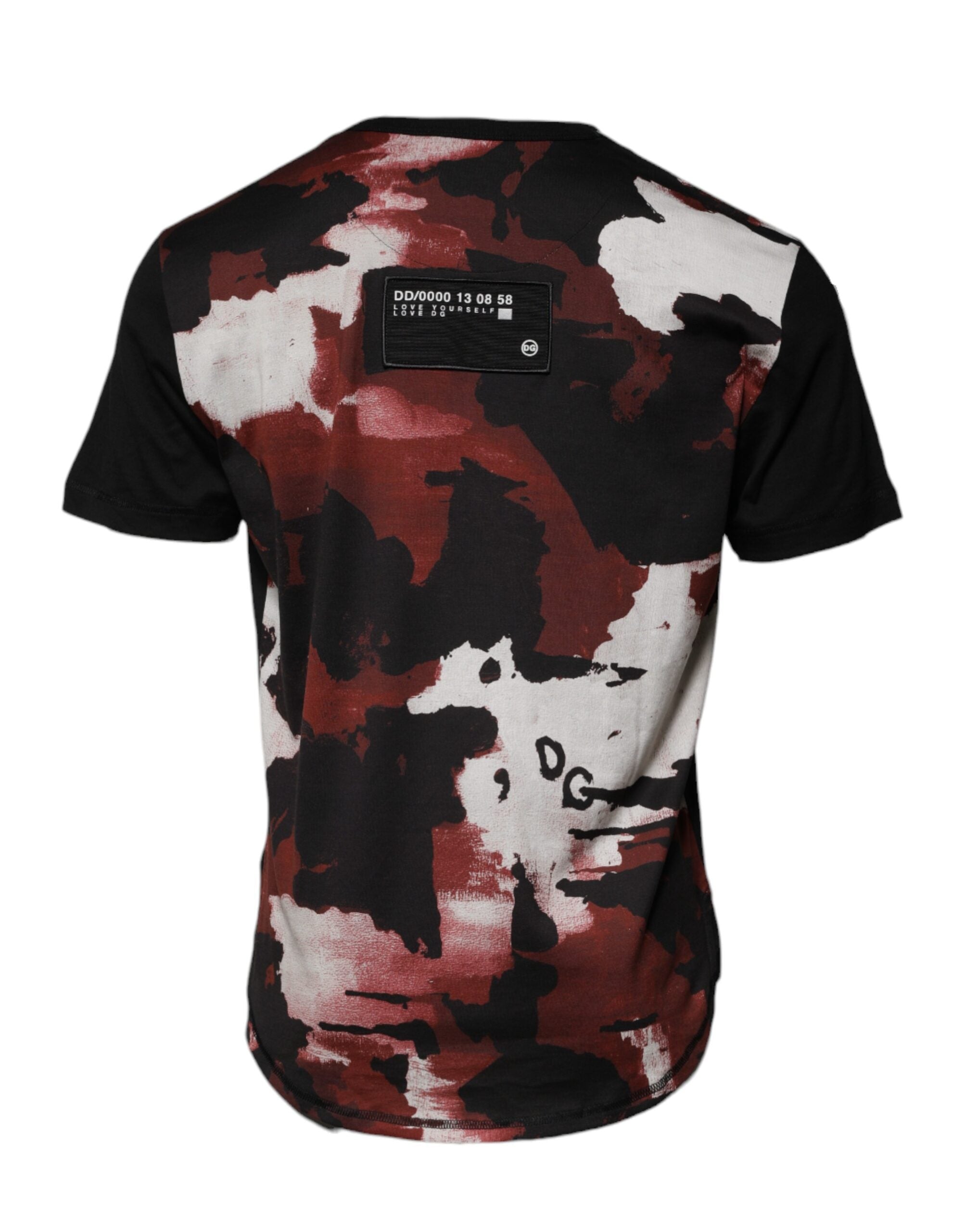 Dolce & Gabbana Multicolor Camouflage Crew Neck Men's T-shirt