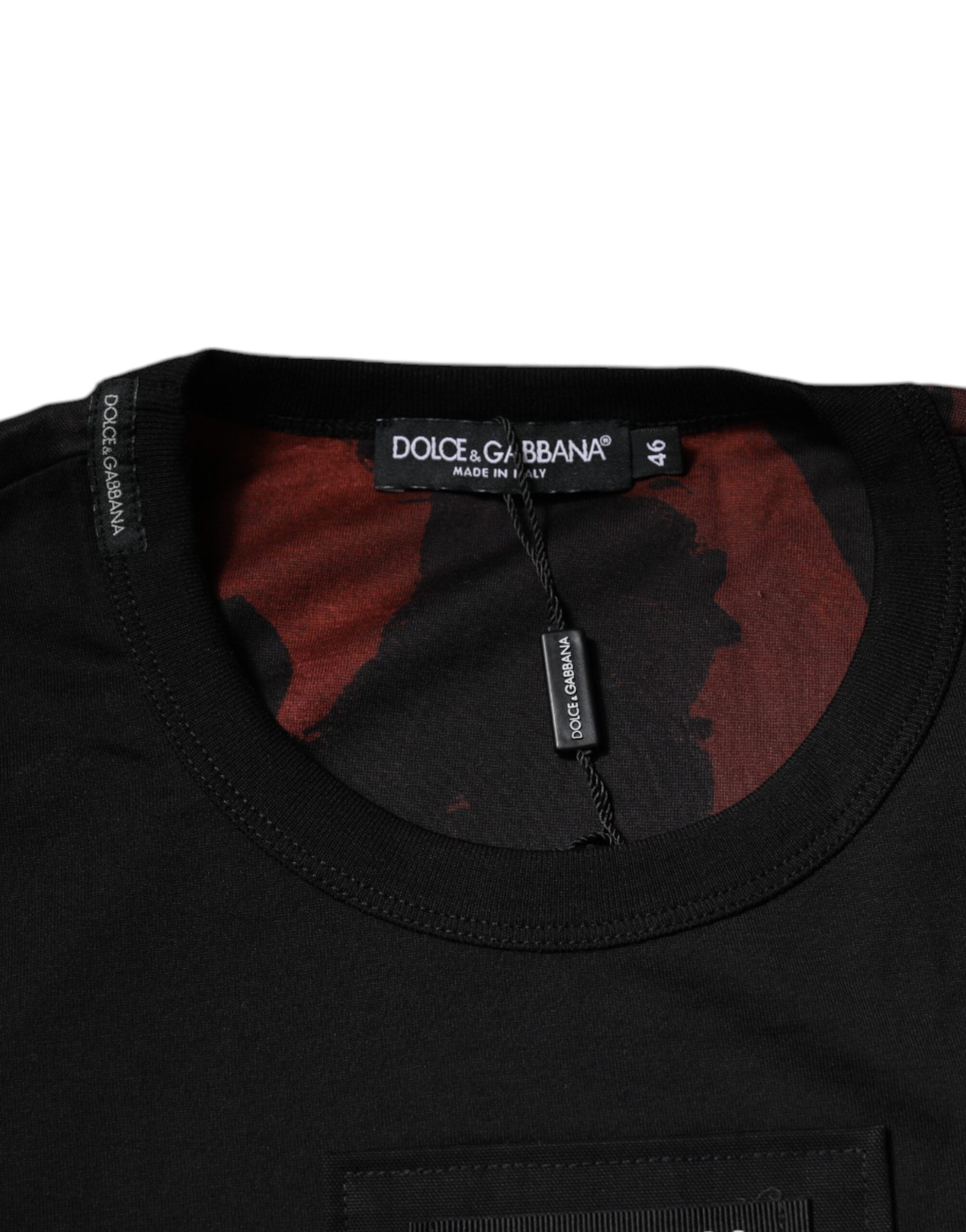 Dolce & Gabbana Multicolor Camouflage Crew Neck Men's T-shirt