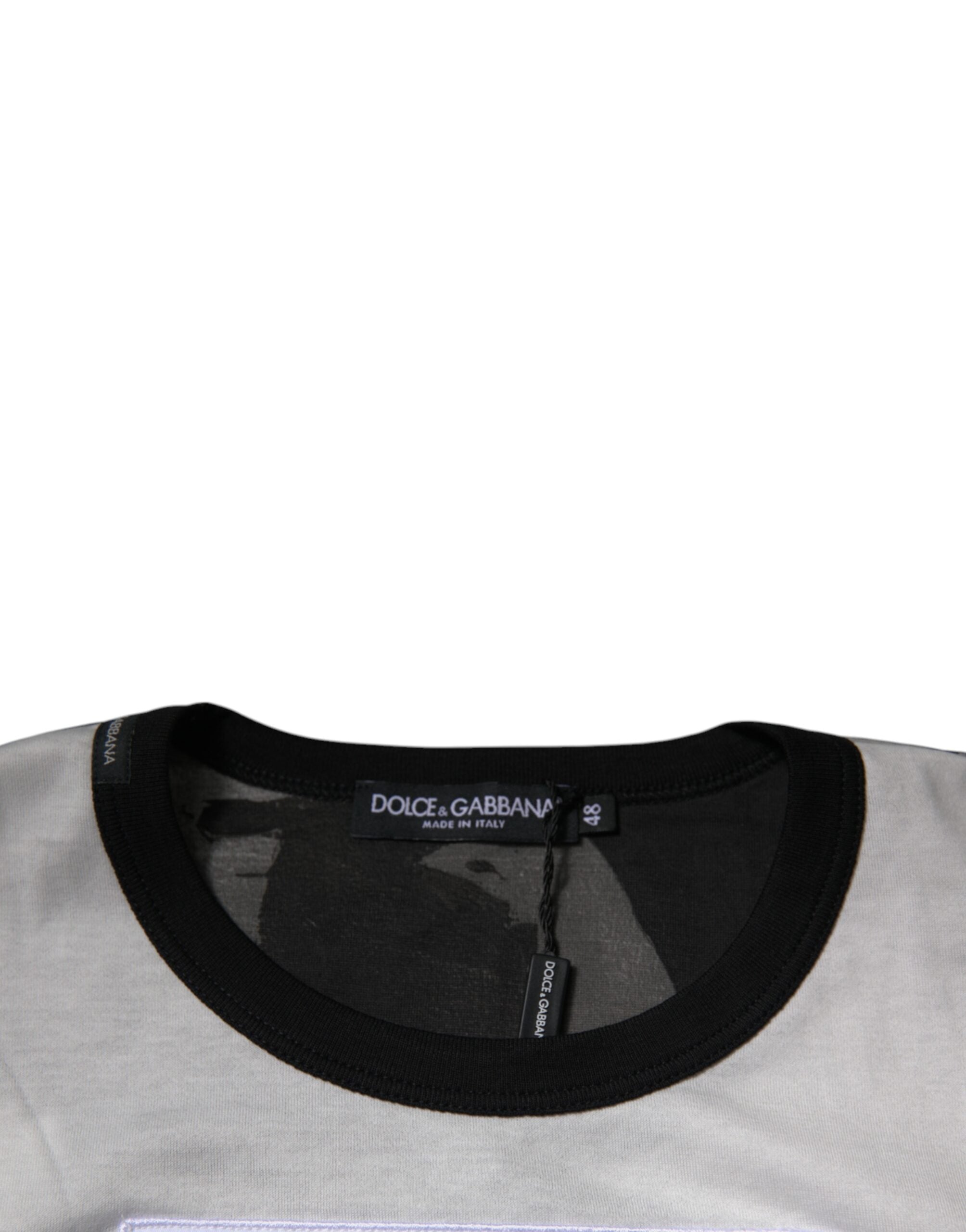 Dolce & Gabbana Multicolor Camouflage Crew Neck Men's T-shirt