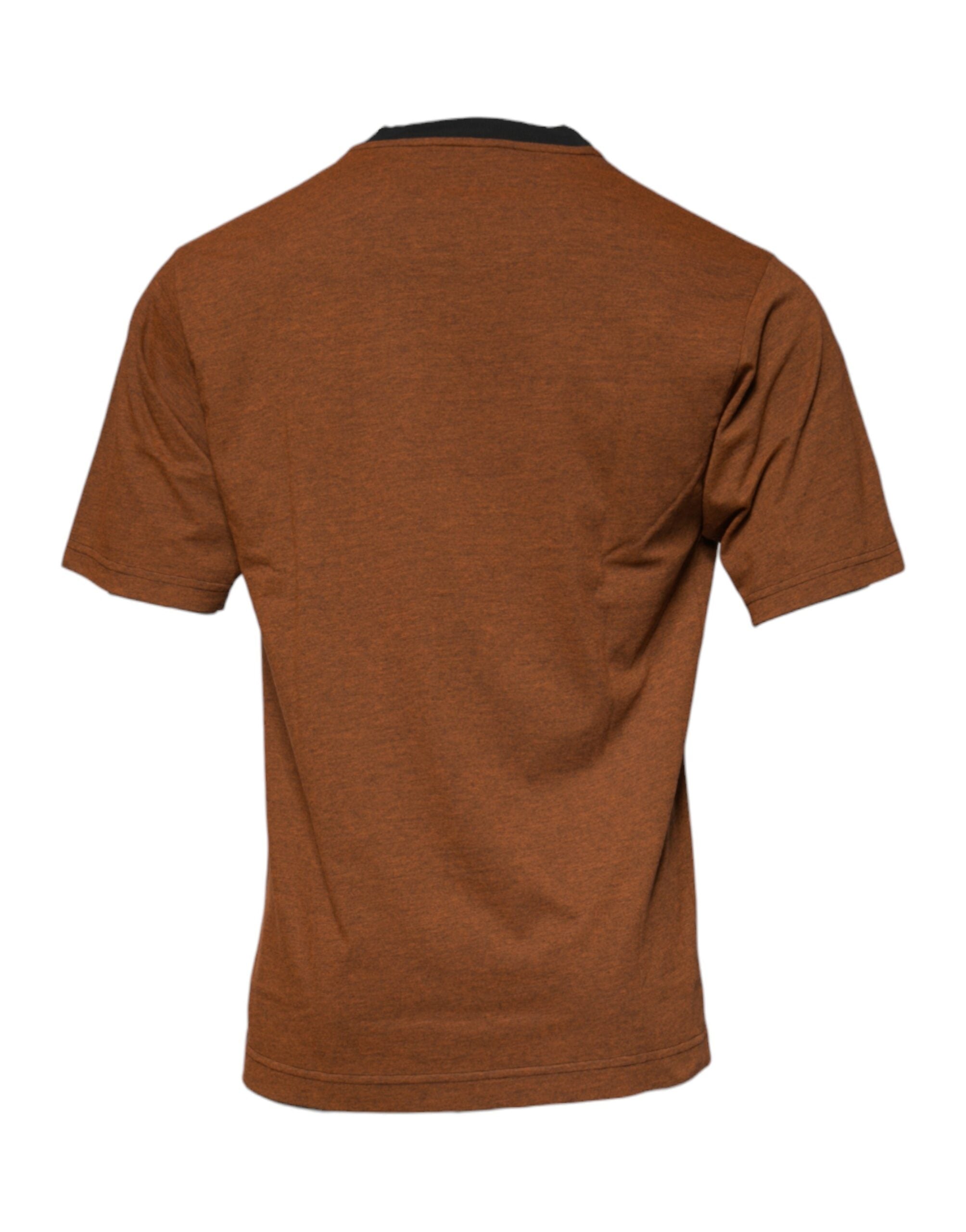 Dolce & Gabbana Brown DG Logo Polyester Crew Neck Men's T-shirt