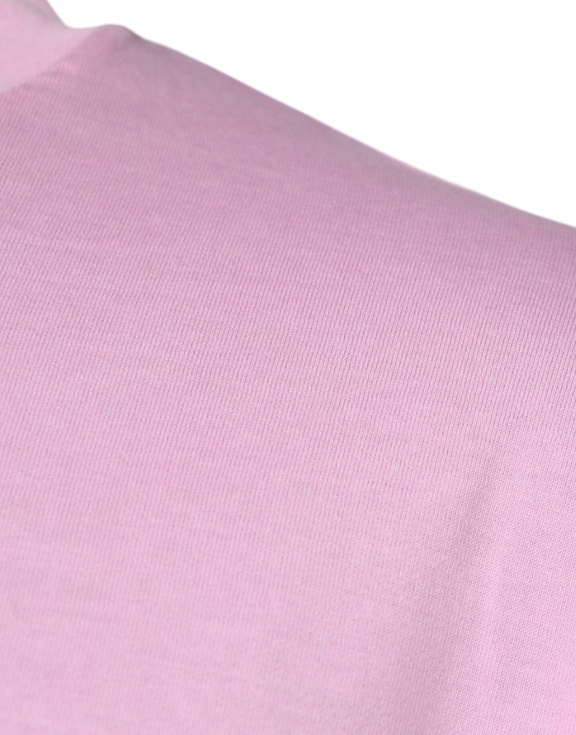 Dolce & Gabbana Pink Logo Print Cotton Crew Neck Men's T-shirt (Pre-Owned)