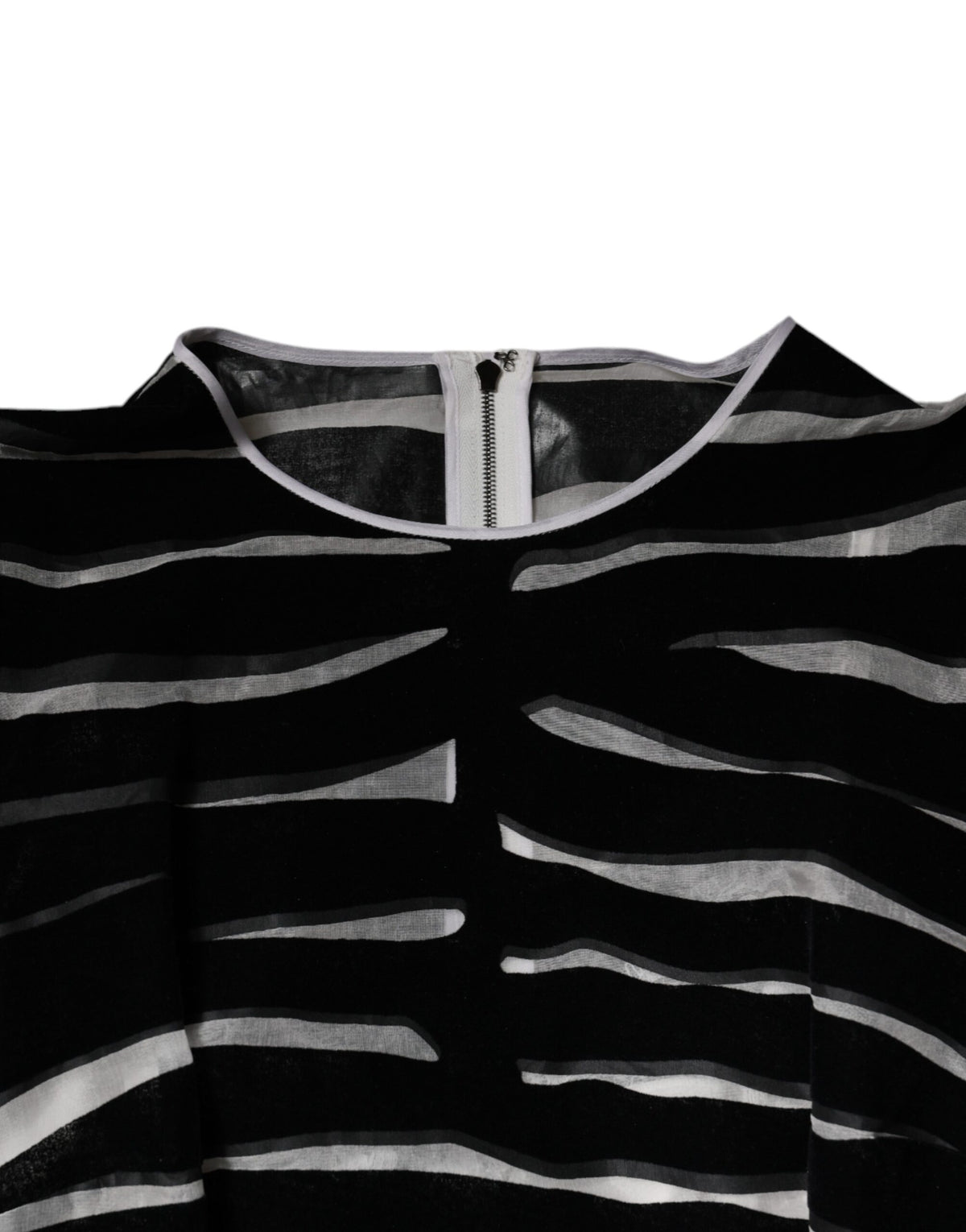 Dolce & Gabbana Black White Zebra A-line Sheath Mini Women's Dress