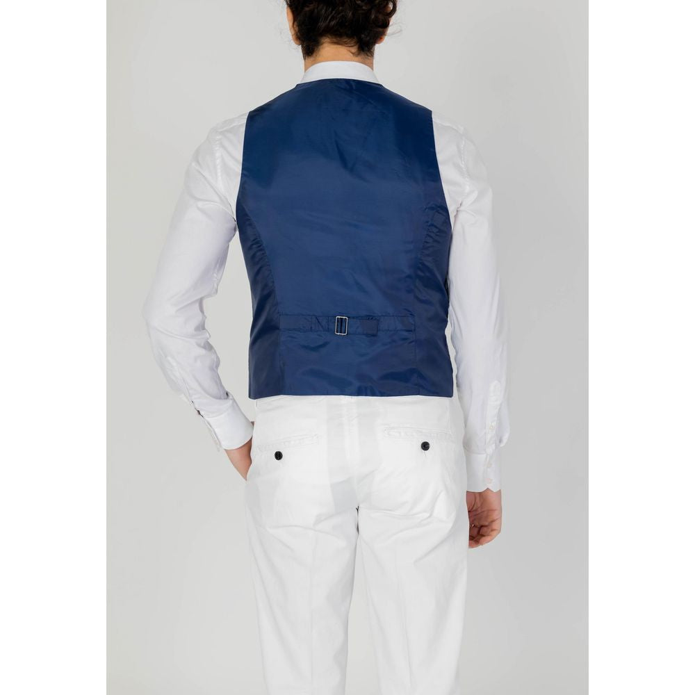 Only & Sons Blue Polyester Men's Waistcoat