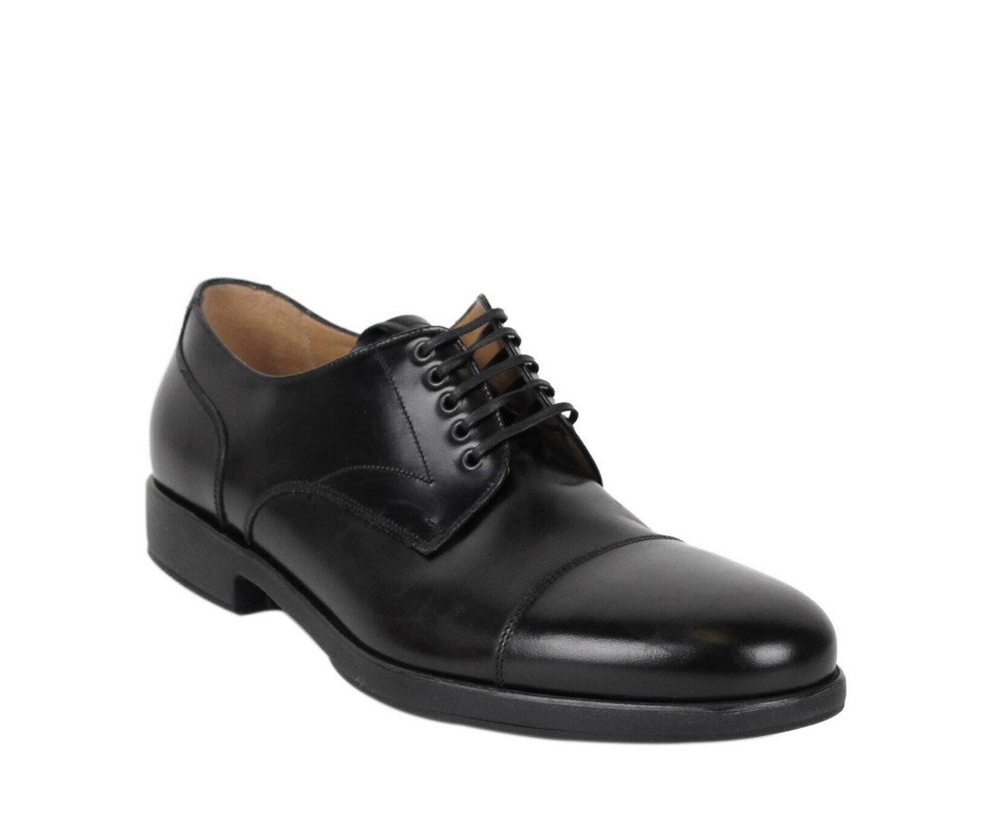 Salvatore Ferragamo Larry Black Leather Oxford Dress Shoes