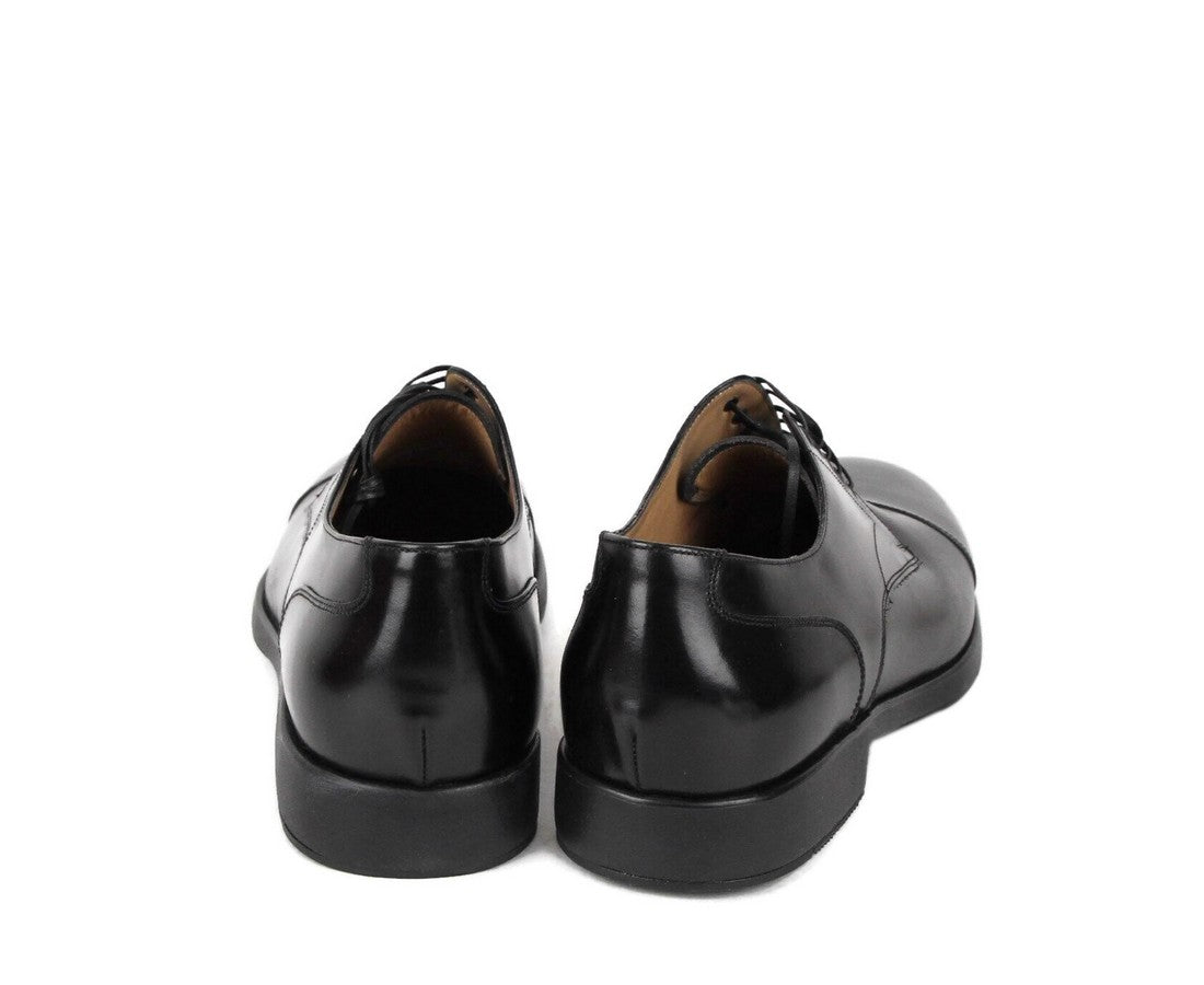 Salvatore Ferragamo Larry Black Leather Oxford Dress Shoes