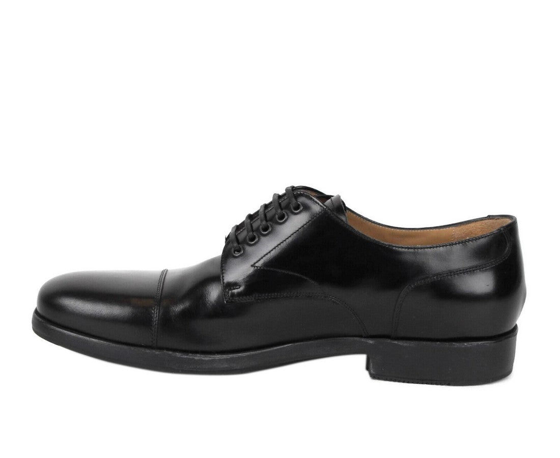 Salvatore Ferragamo Larry Black Leather Oxford Dress Shoes