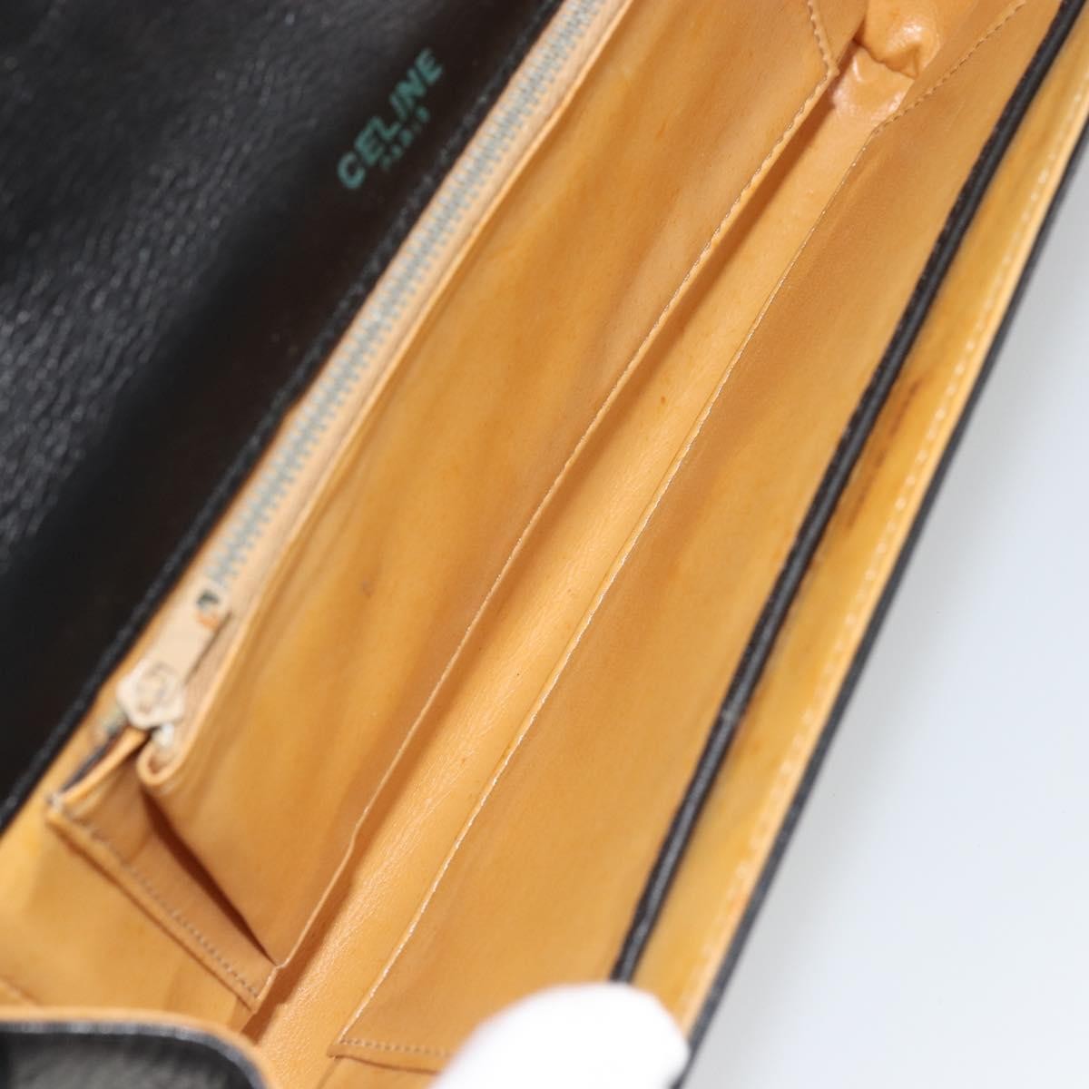 Celine Vintage Horsebit Sling Leather Black Leather Shoulder Bag Bag (Pre-Owned)