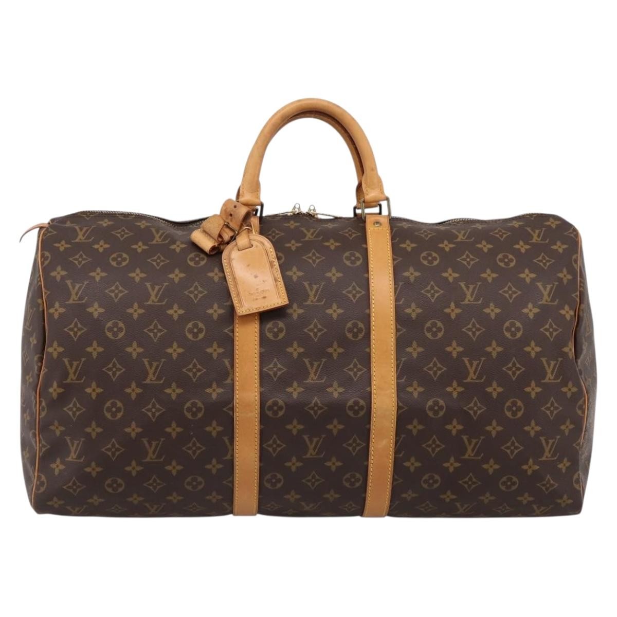 Louis Vuitton Keepall Monogram Canvas Brown Canvas Travel Bag Bag (Pre-Owned)